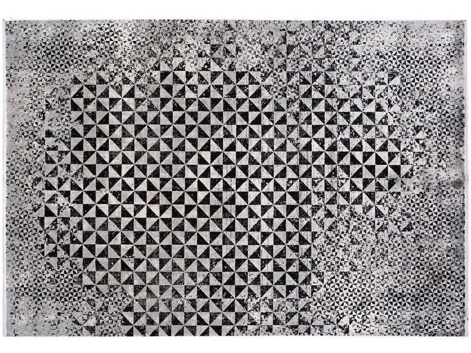 Contemporary Wool and Silk Rug 8 X 11