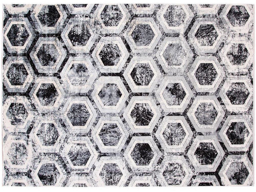 Contemporary Wool and Silk Rug 10 X 13