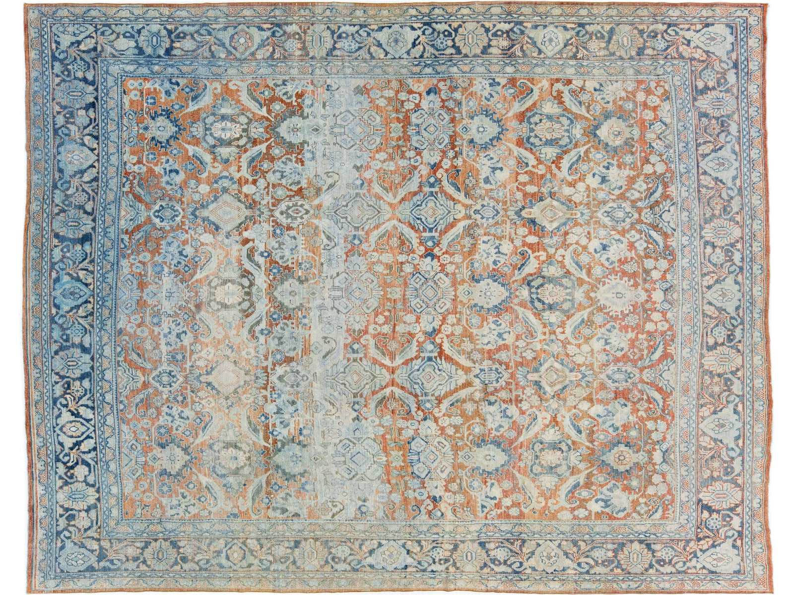 Antique Mahal Wool Rug 10 X 12
