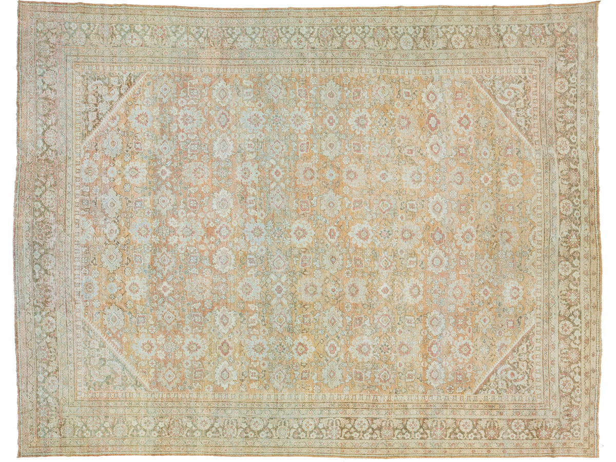 Antique Mahal Wool Rug 12 X 16