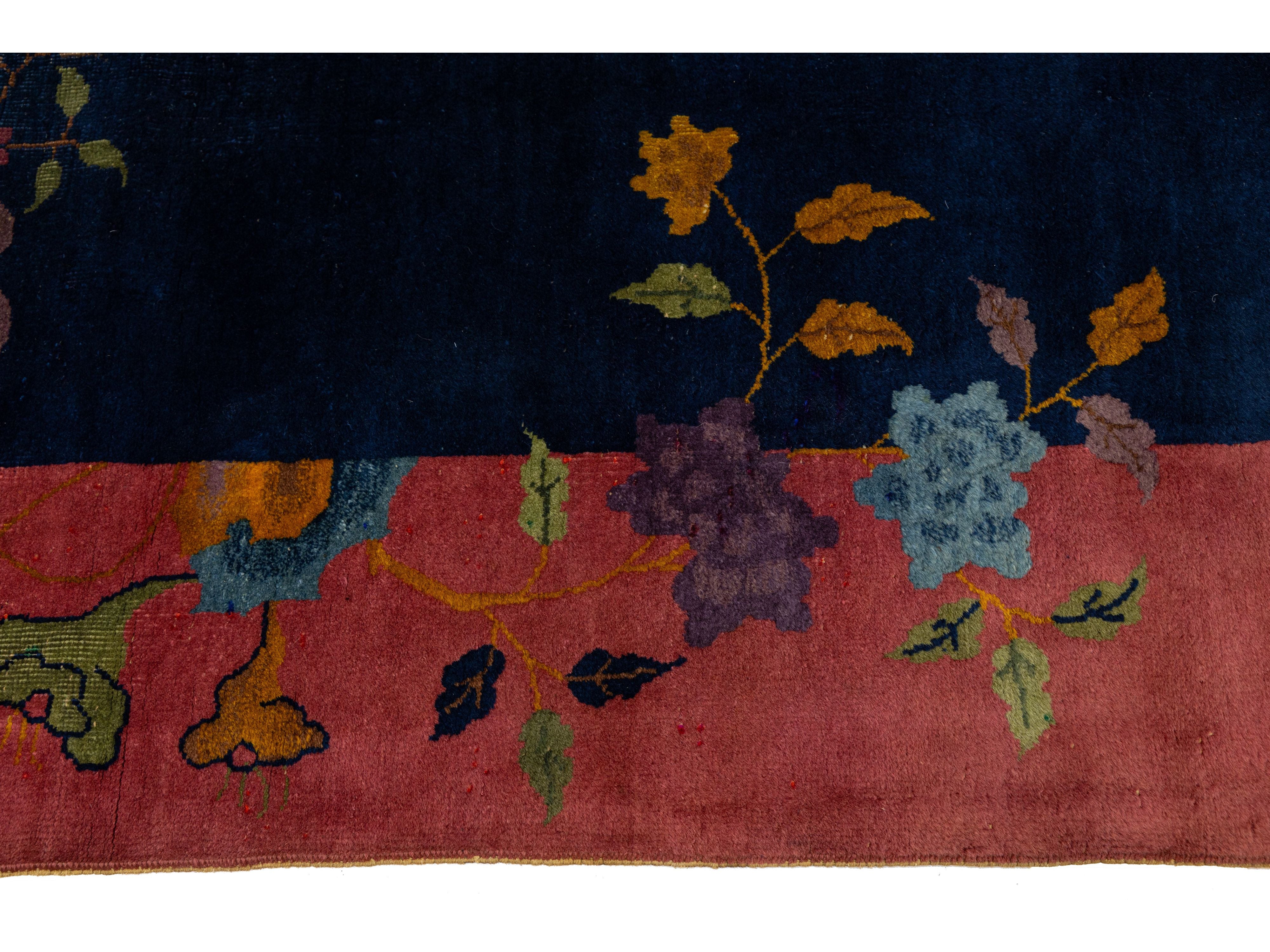 Antique Art Deco Chinese Rug 9 X 12