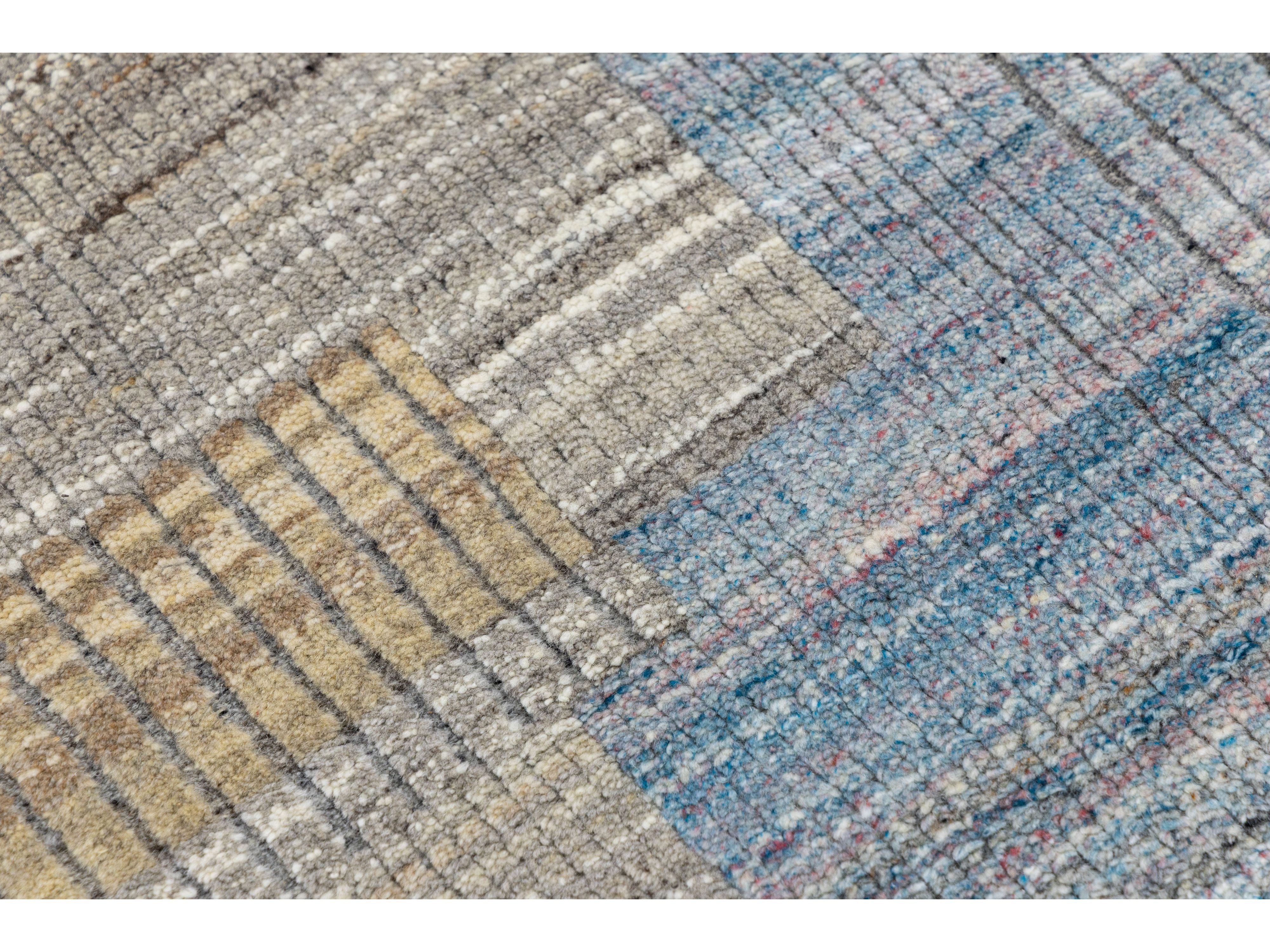 Modern Moroccan Wool Rug 9 X 12