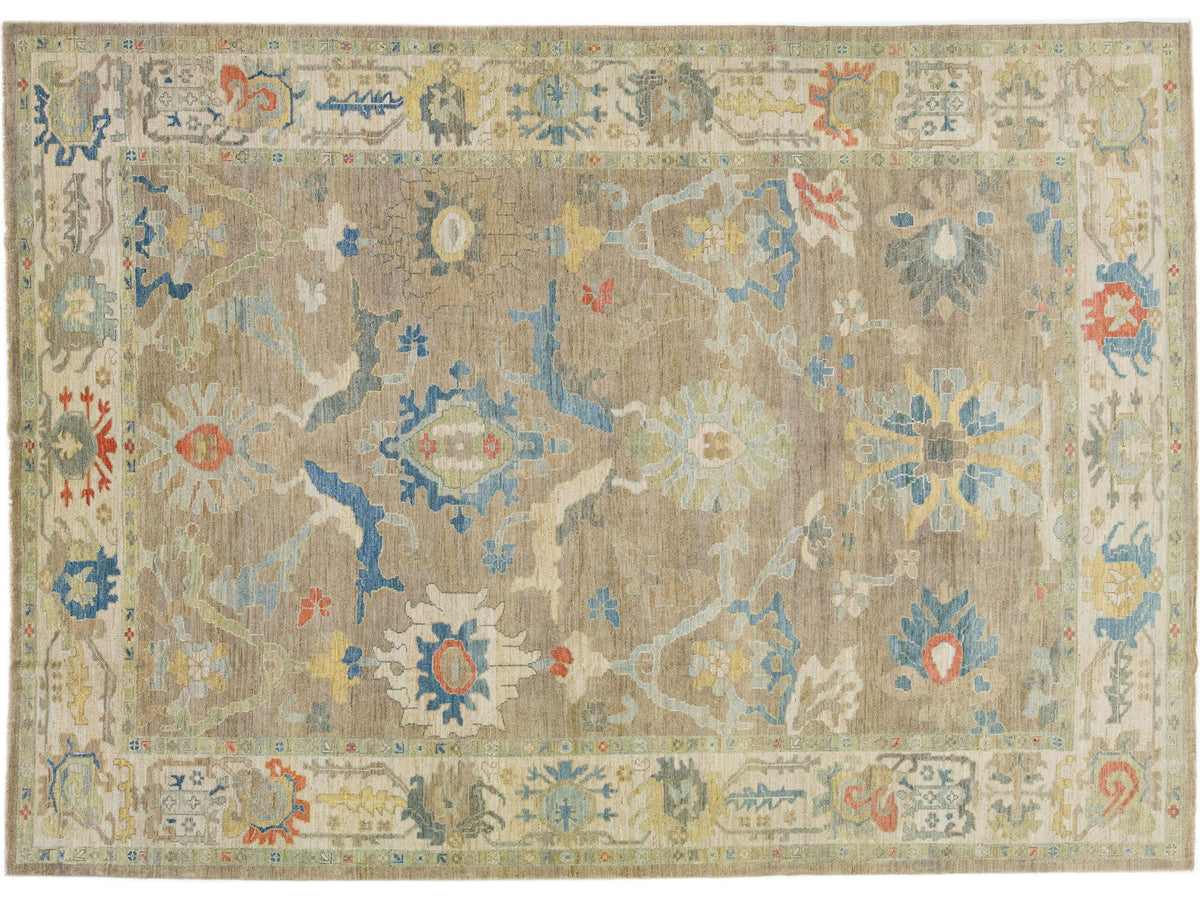 Modern Sultanabad Wool Rug 10 X 14