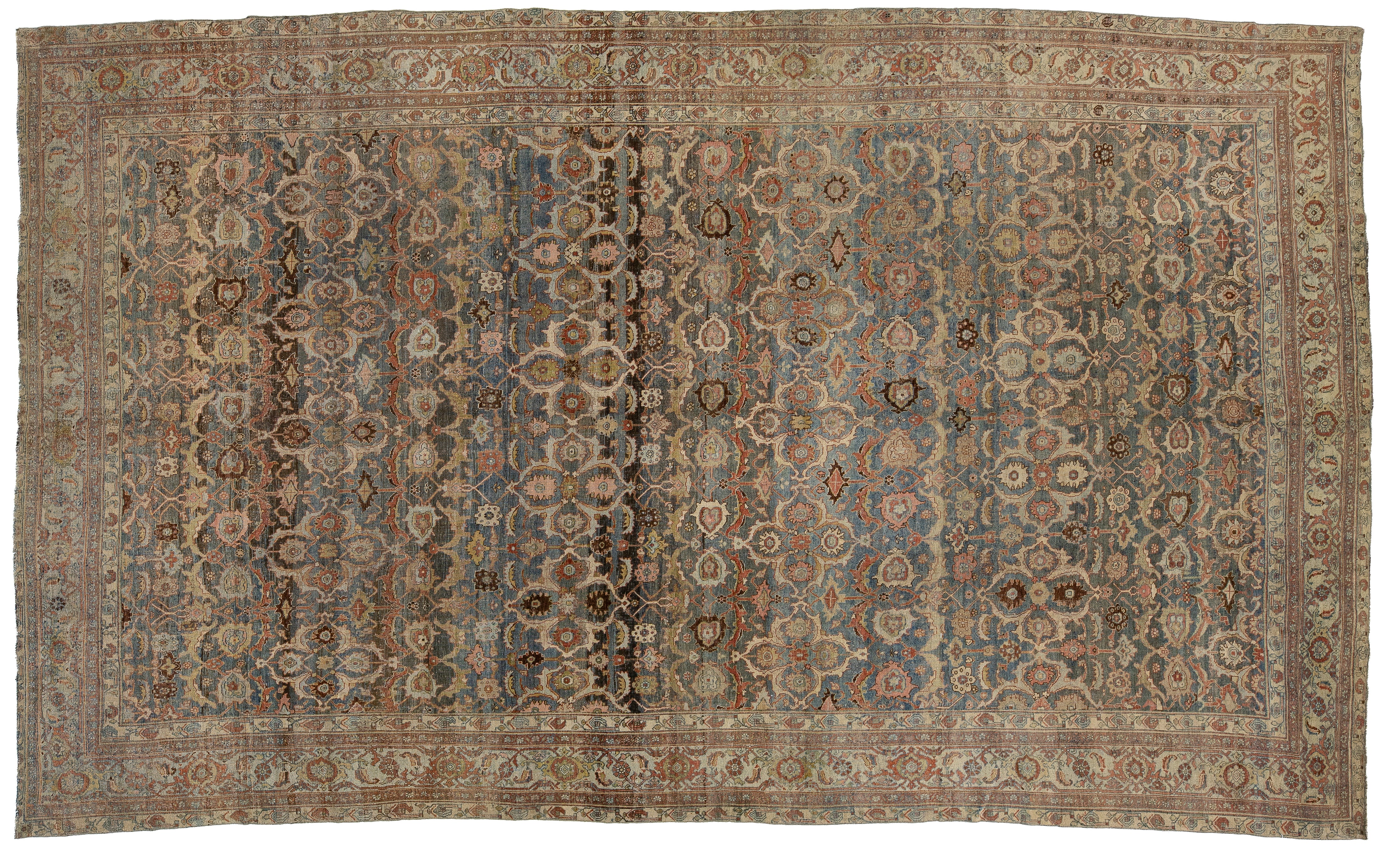 Antique Bidjar Wool Rug 11 x 18