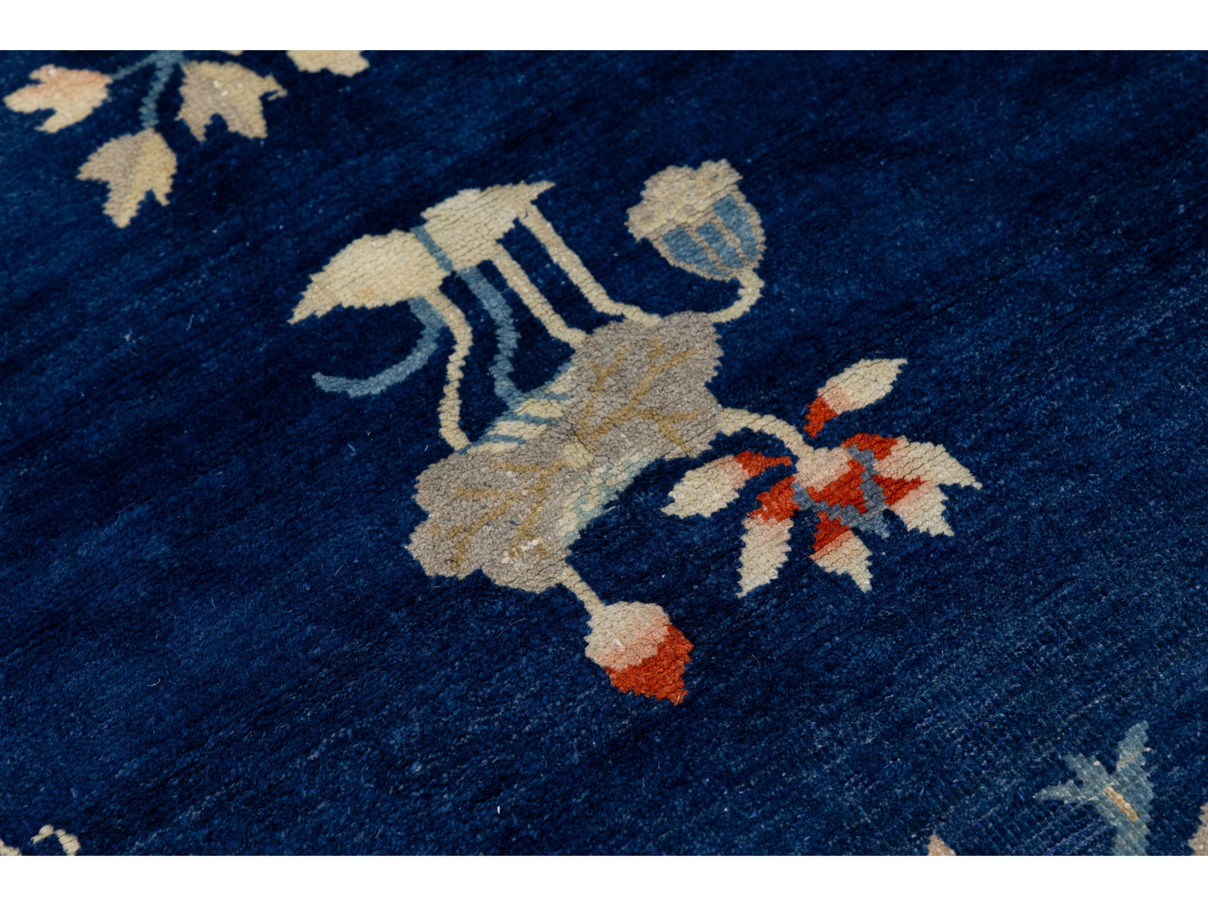 Antique Art Deco Chinese Peking Wool Rug 10 X 13