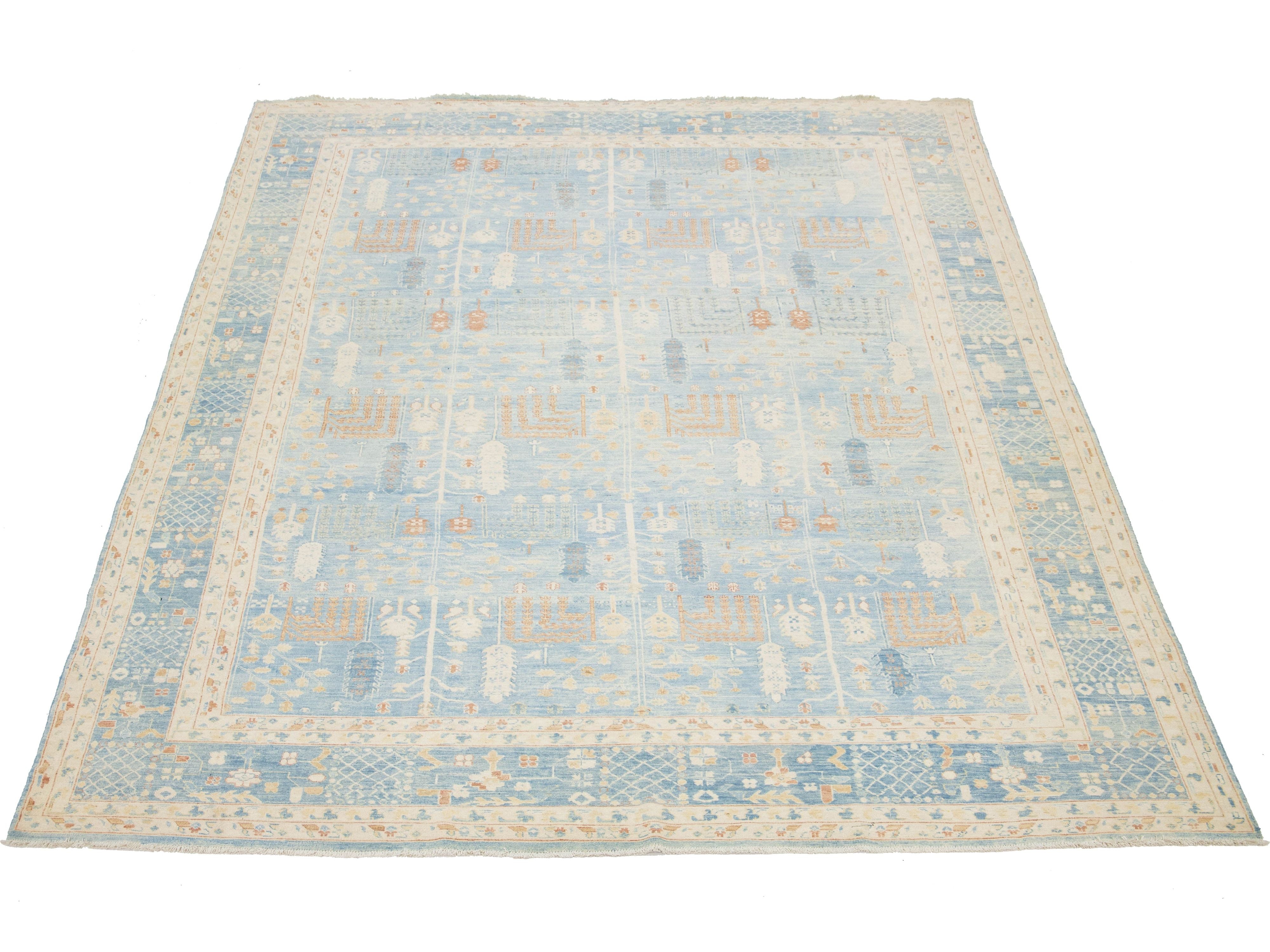 Modern Khotan Wool Rug 10 X 13