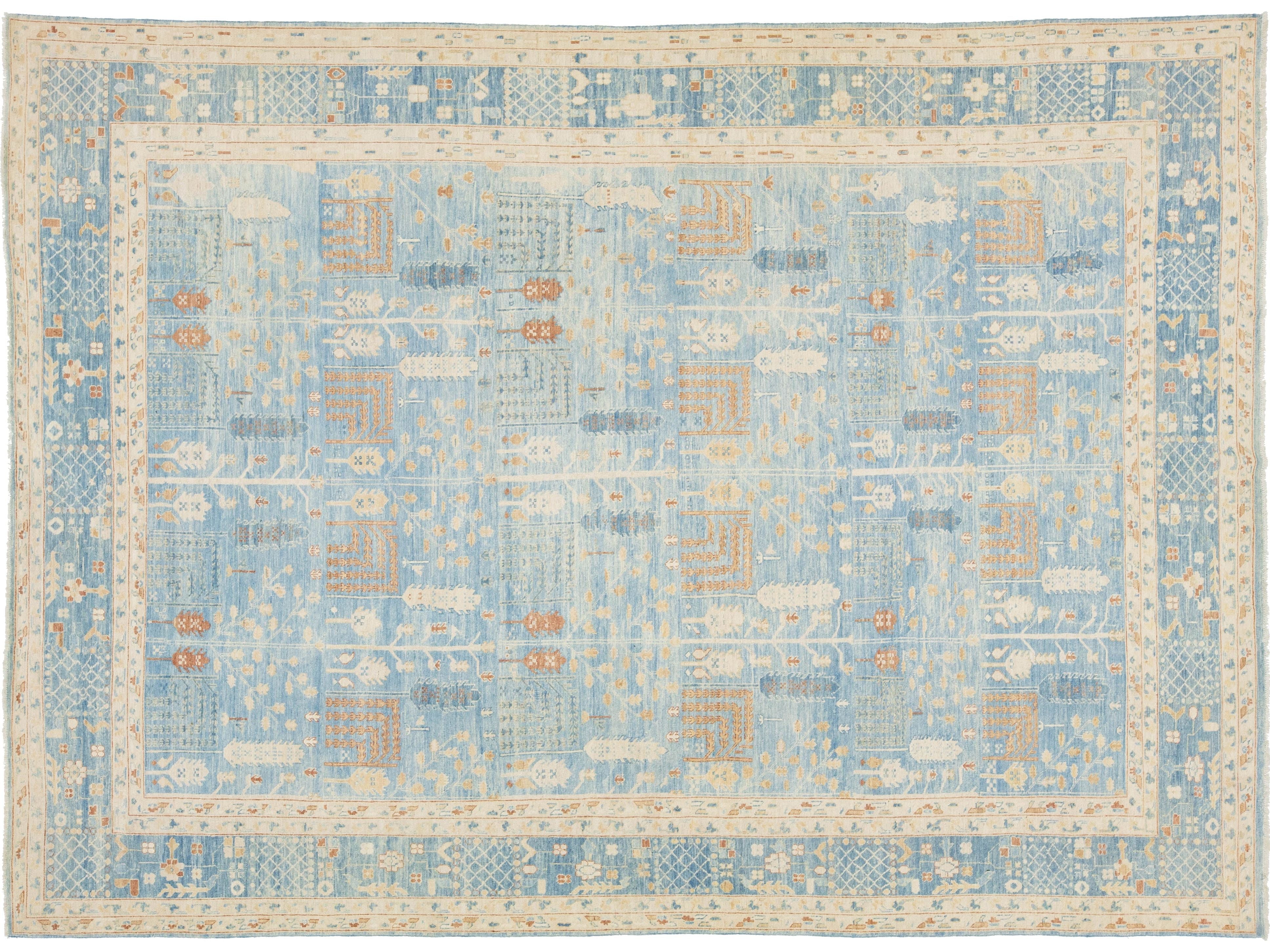 Modern Khotan Wool Rug 10 X 13