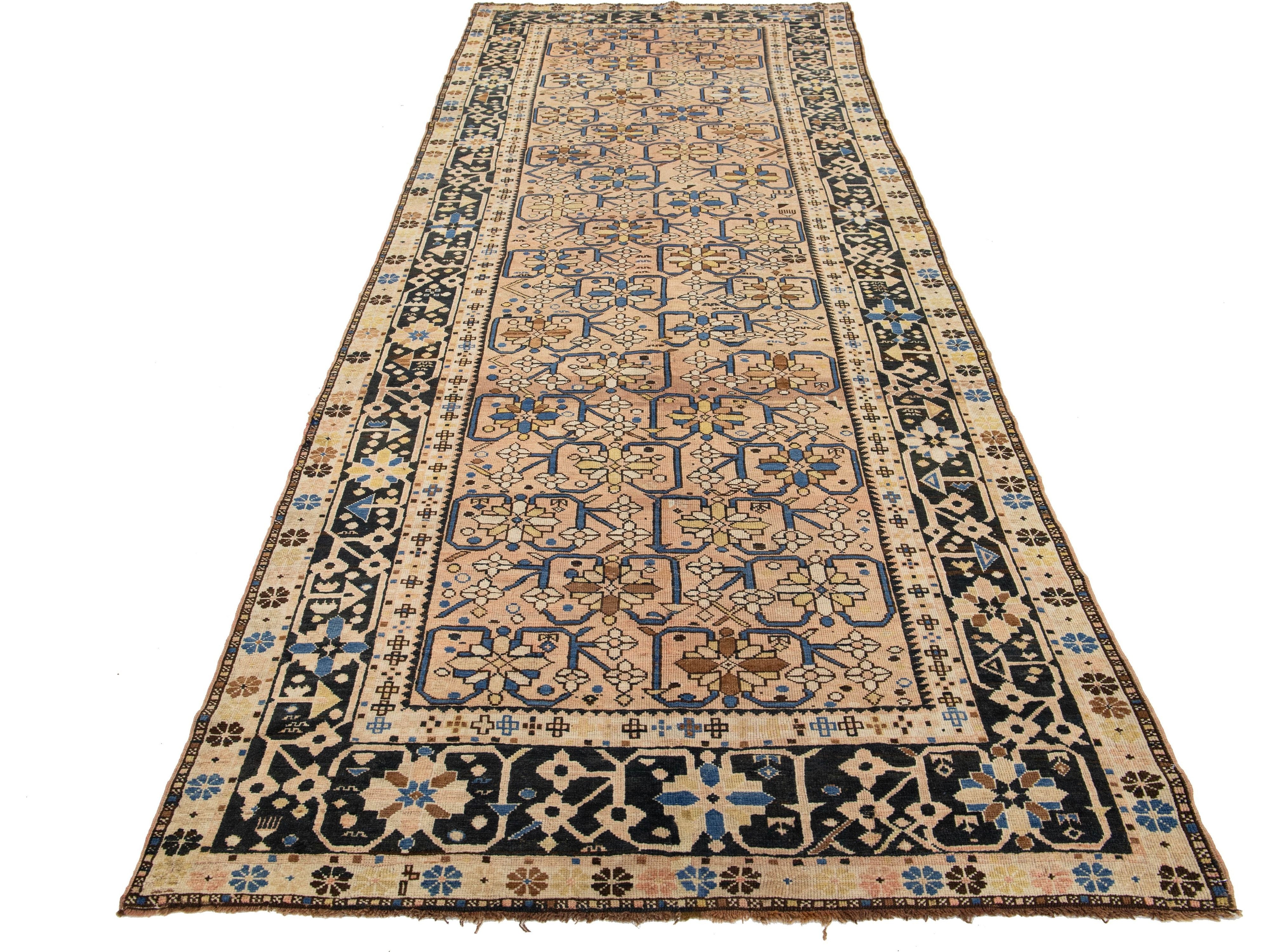 Antique Karabagh Wool Rug 5 X 13