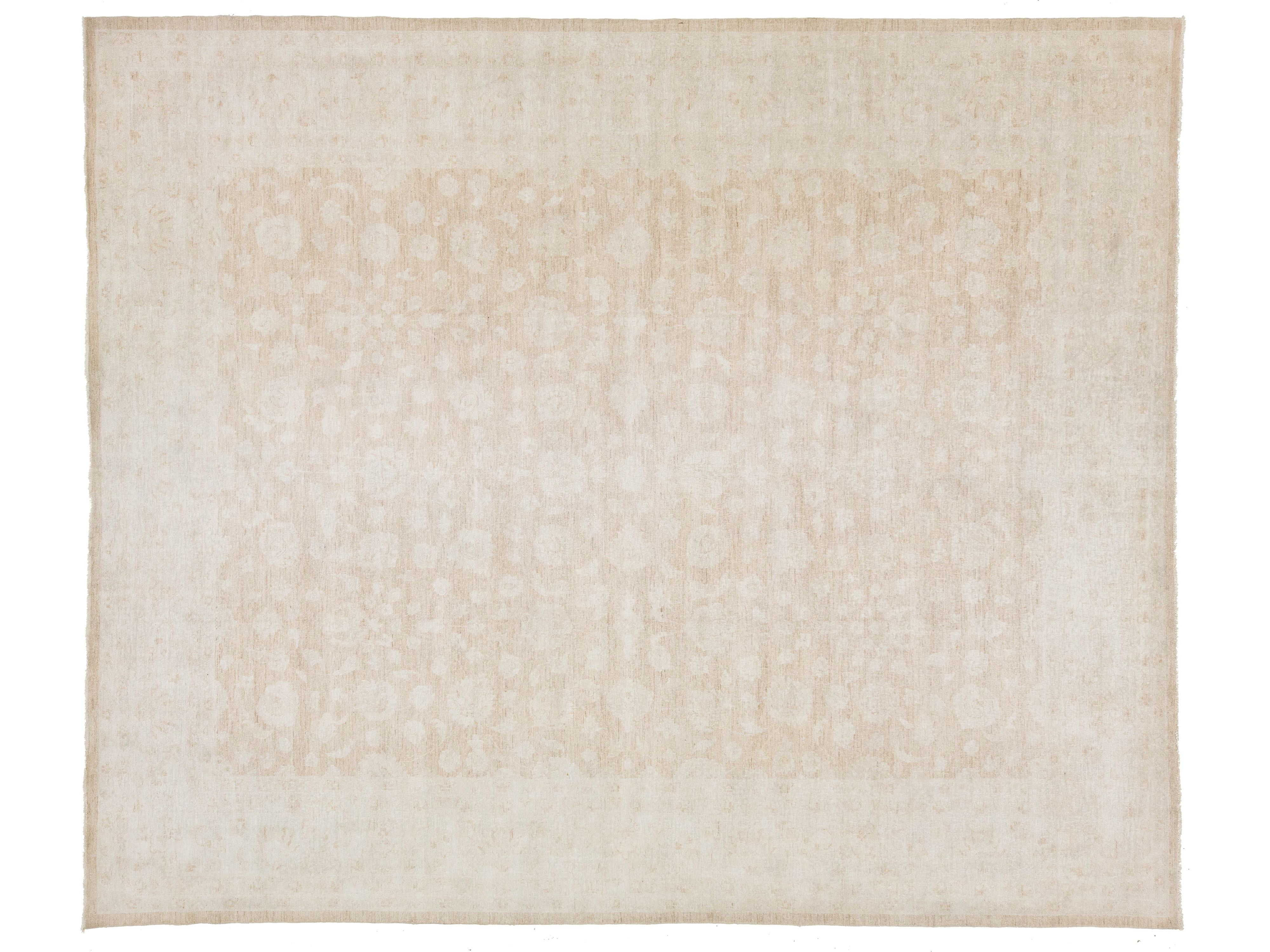 Modern Peshawar Wool Rug 12 X 14