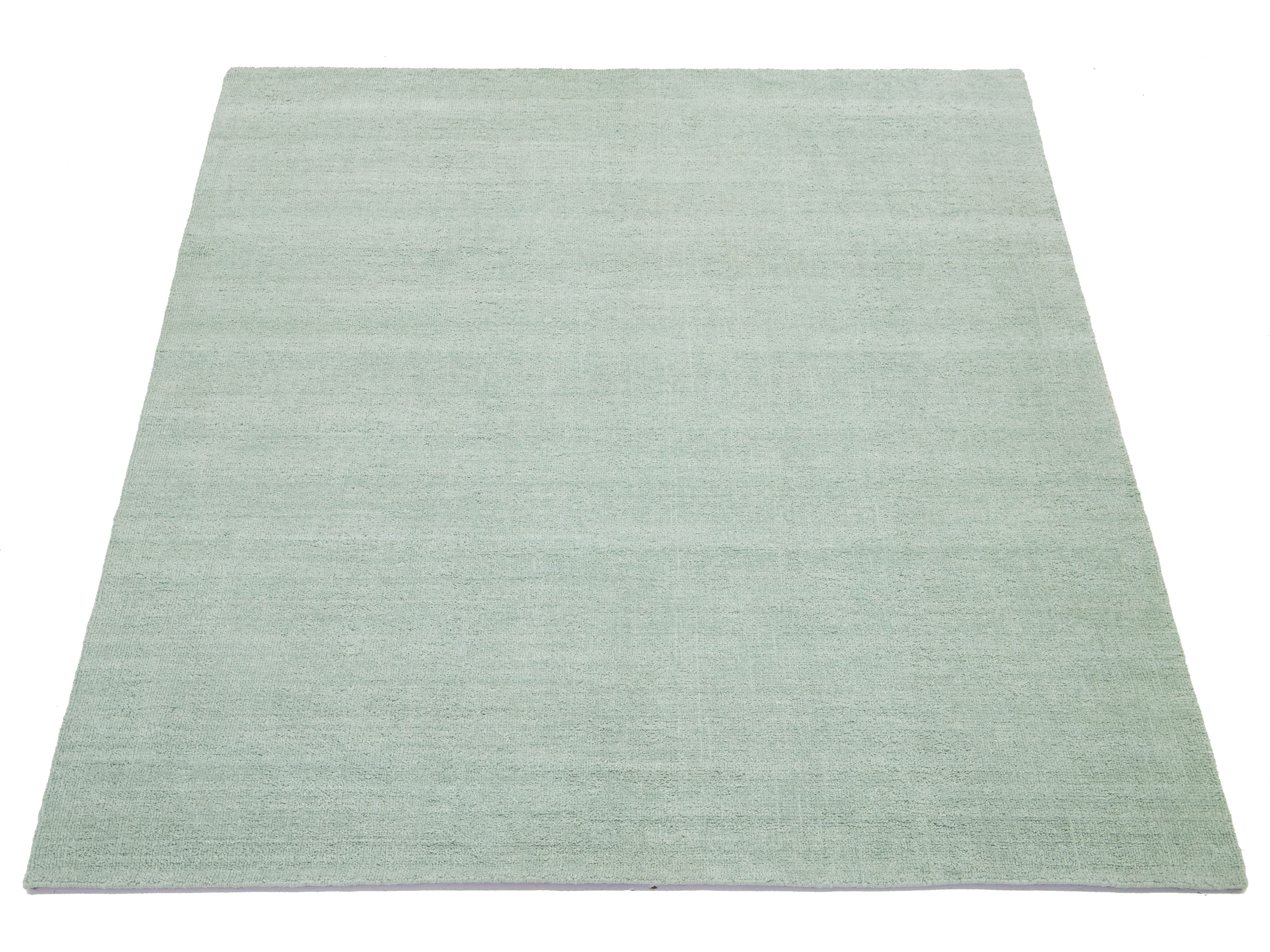 Modern Textured Wool Rug 9 X 12
