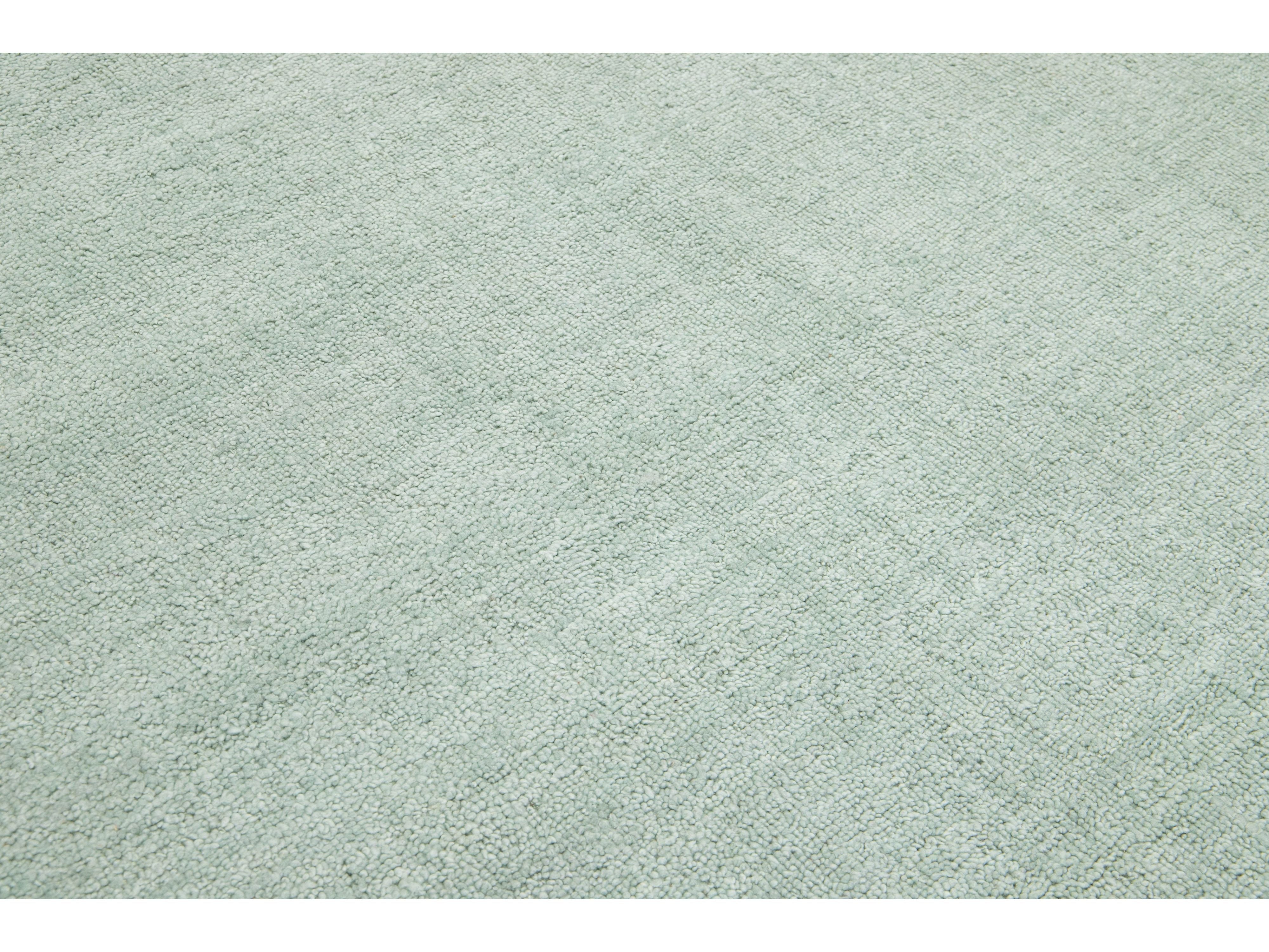 Modern Textured Wool Rug 9 X 12