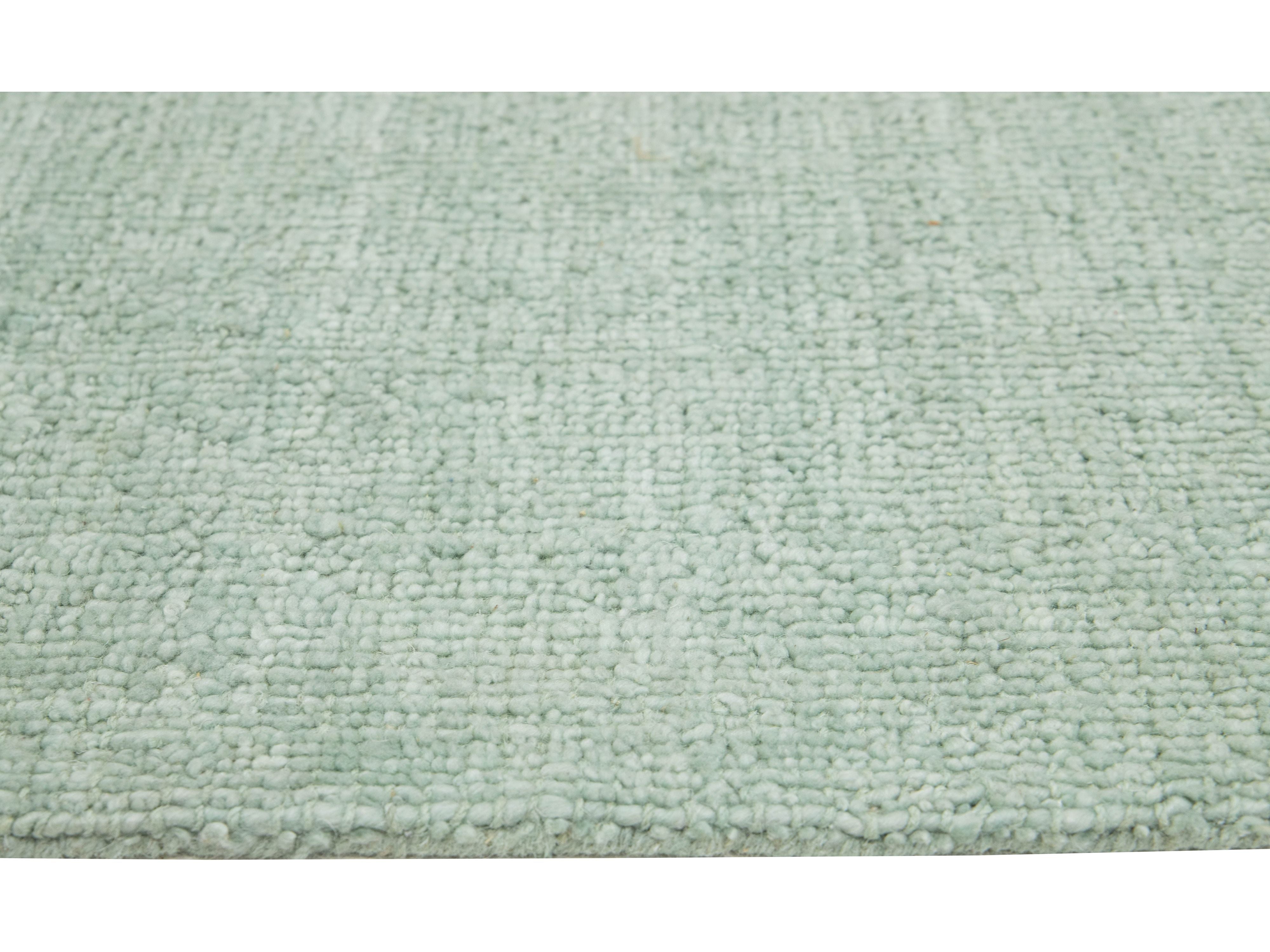 Modern Textured Wool Rug 10 X 14