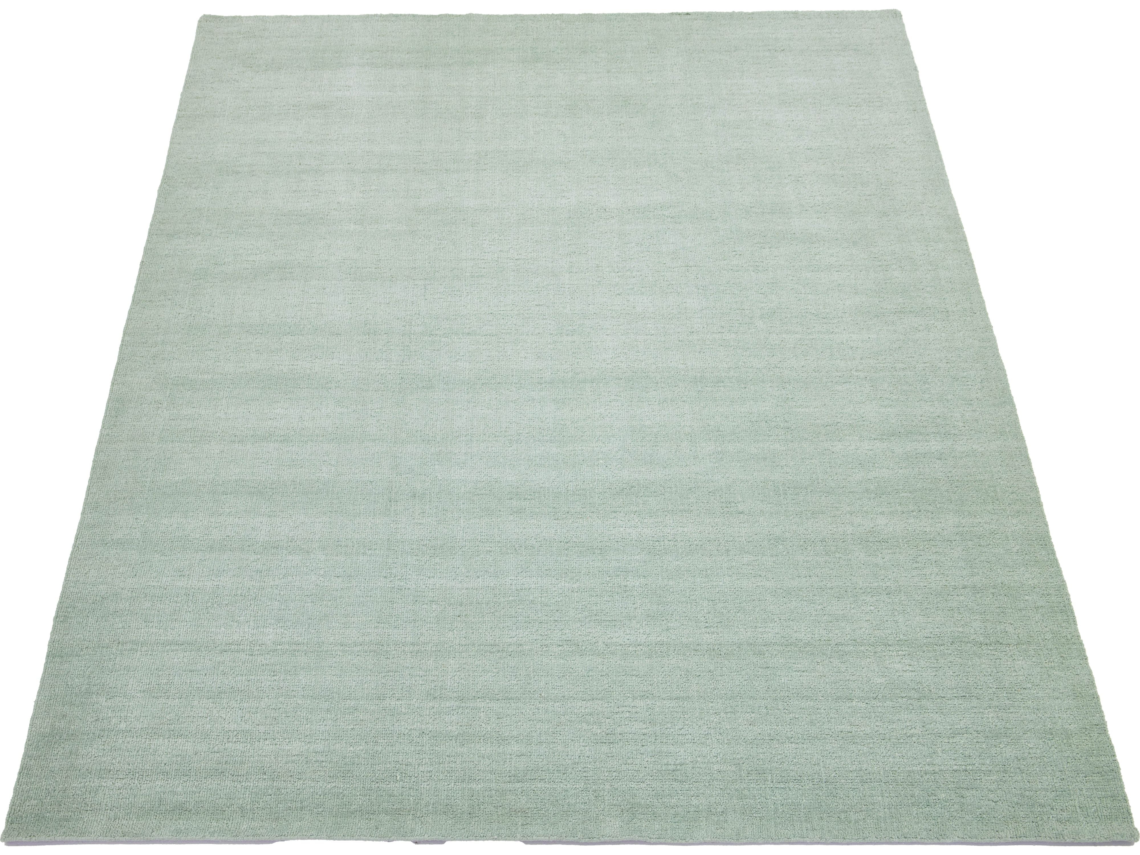Modern Textured Wool Rug 10 X 14
