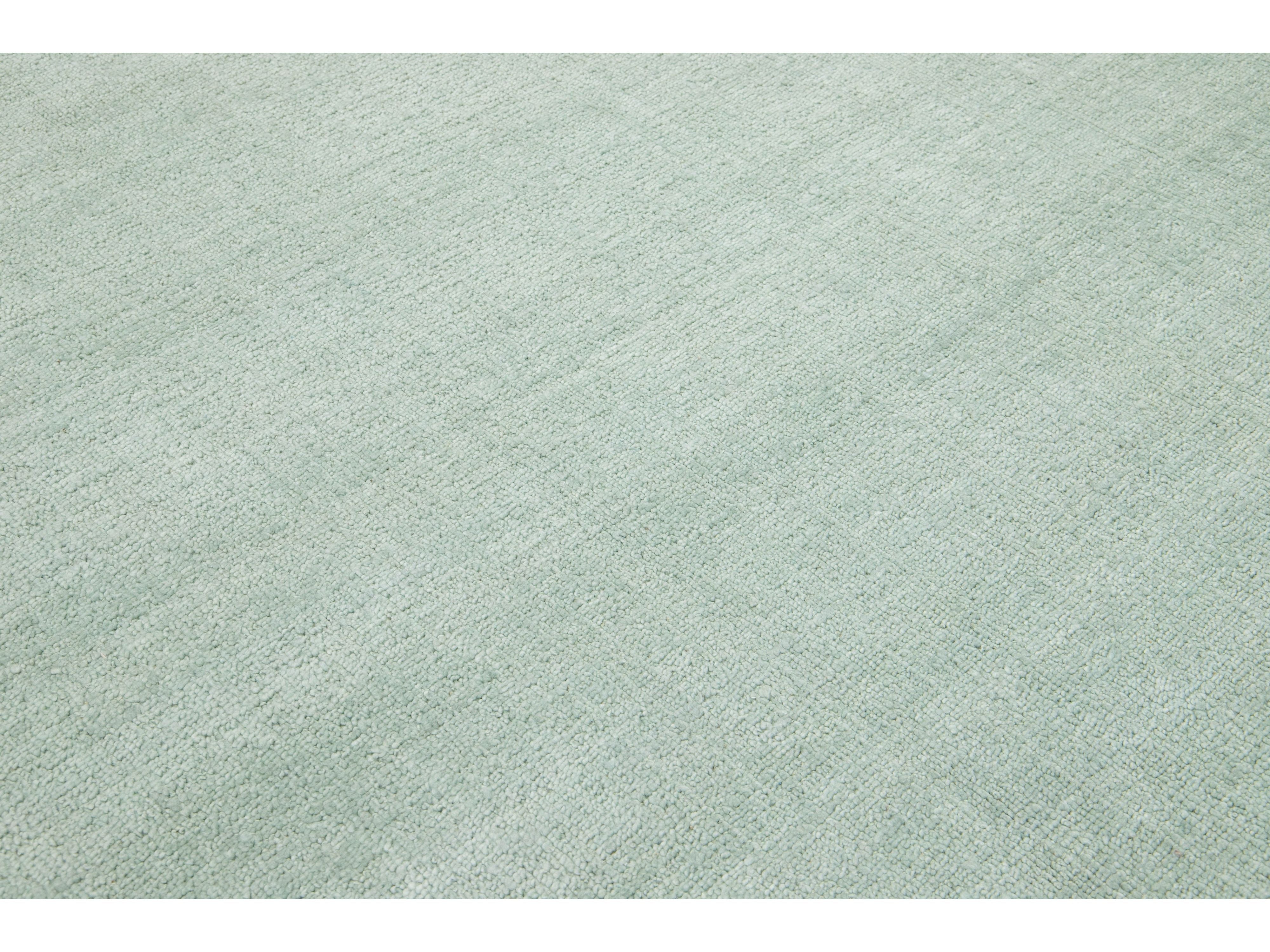 Modern Textured Wool Rug 10 X 14