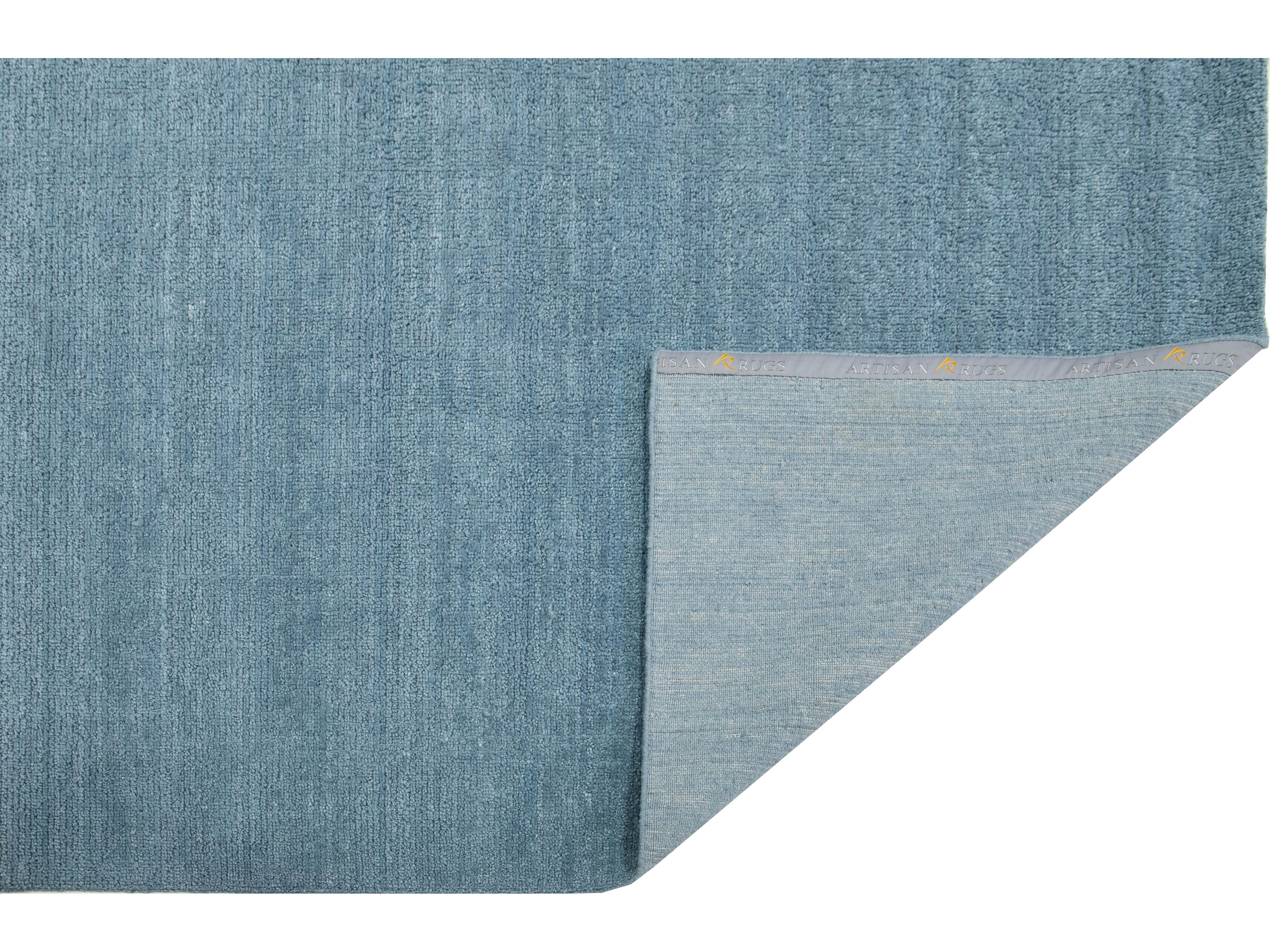 Contemporary Textured Wool Rug 9 X 12