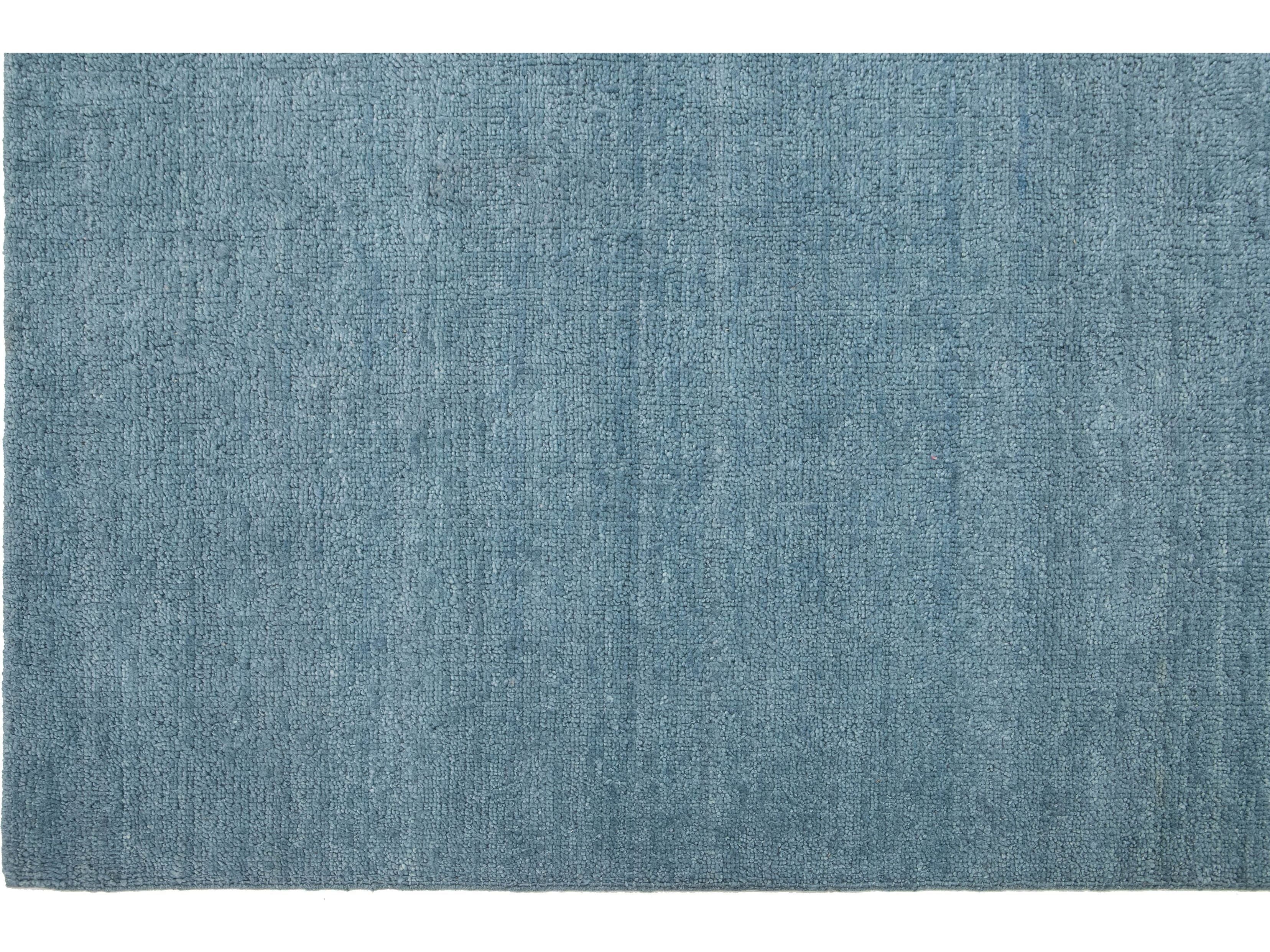 Contemporary Textured Wool Rug 9 X 12