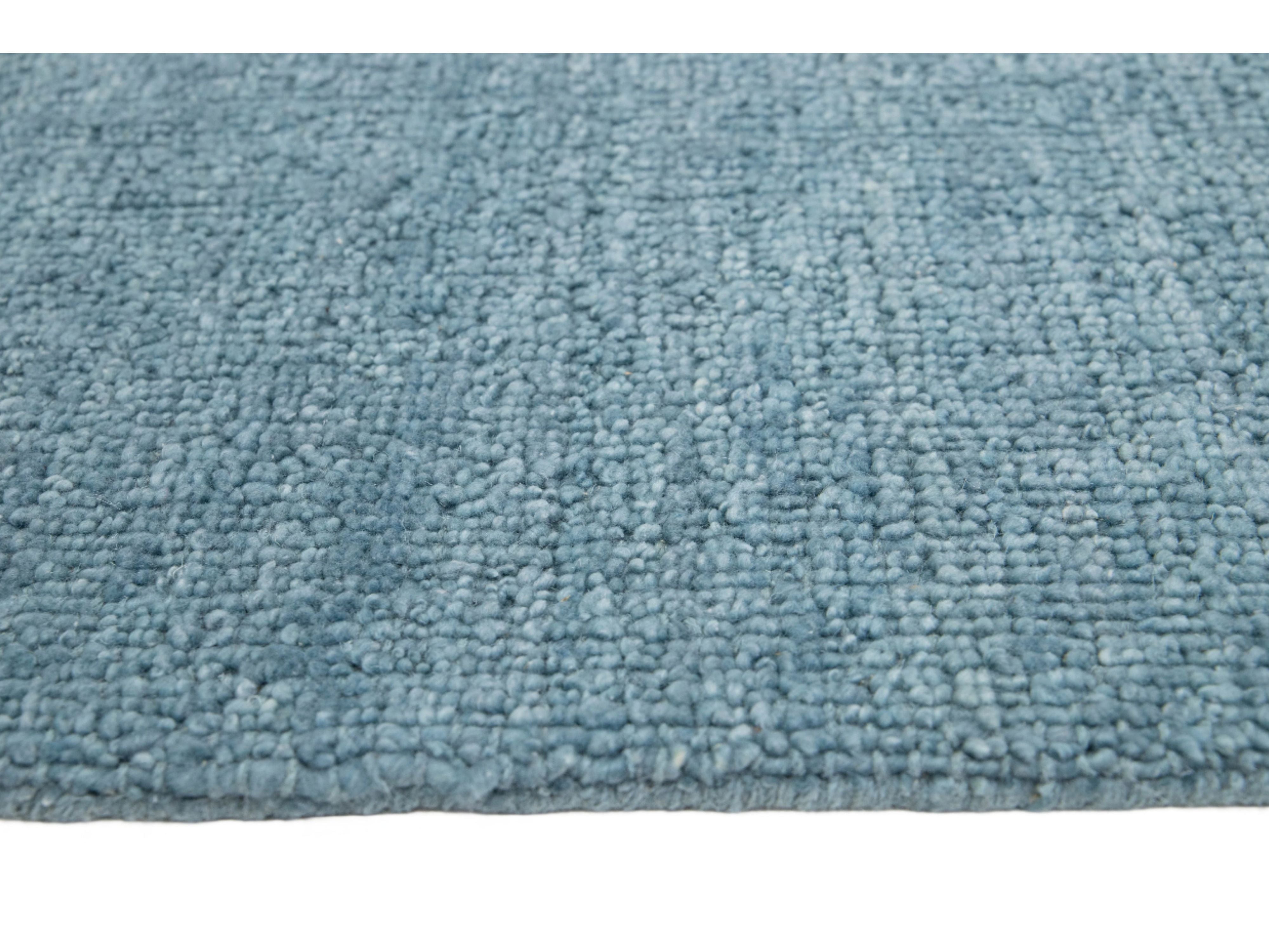 Contemporary Textured Wool Rug 9 X 12