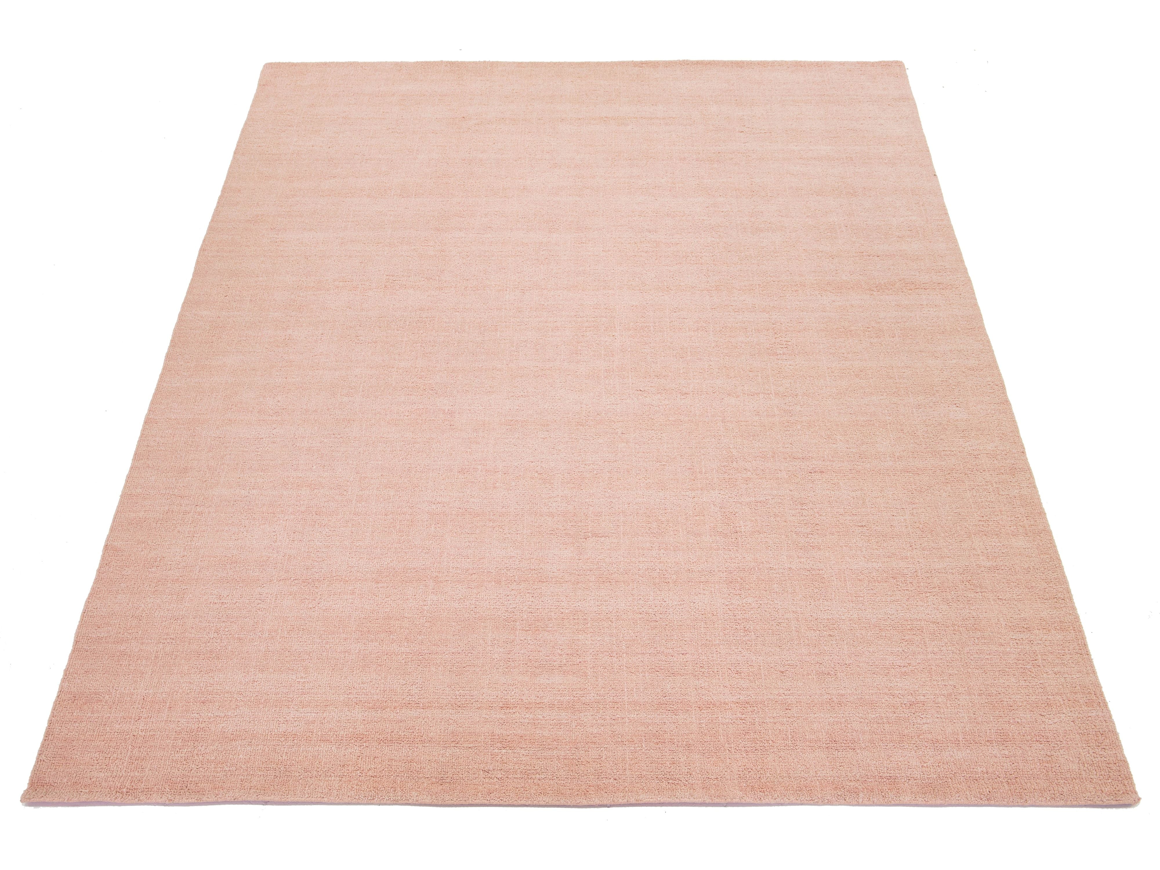 Modern Textured Wool Rug 10 X 14