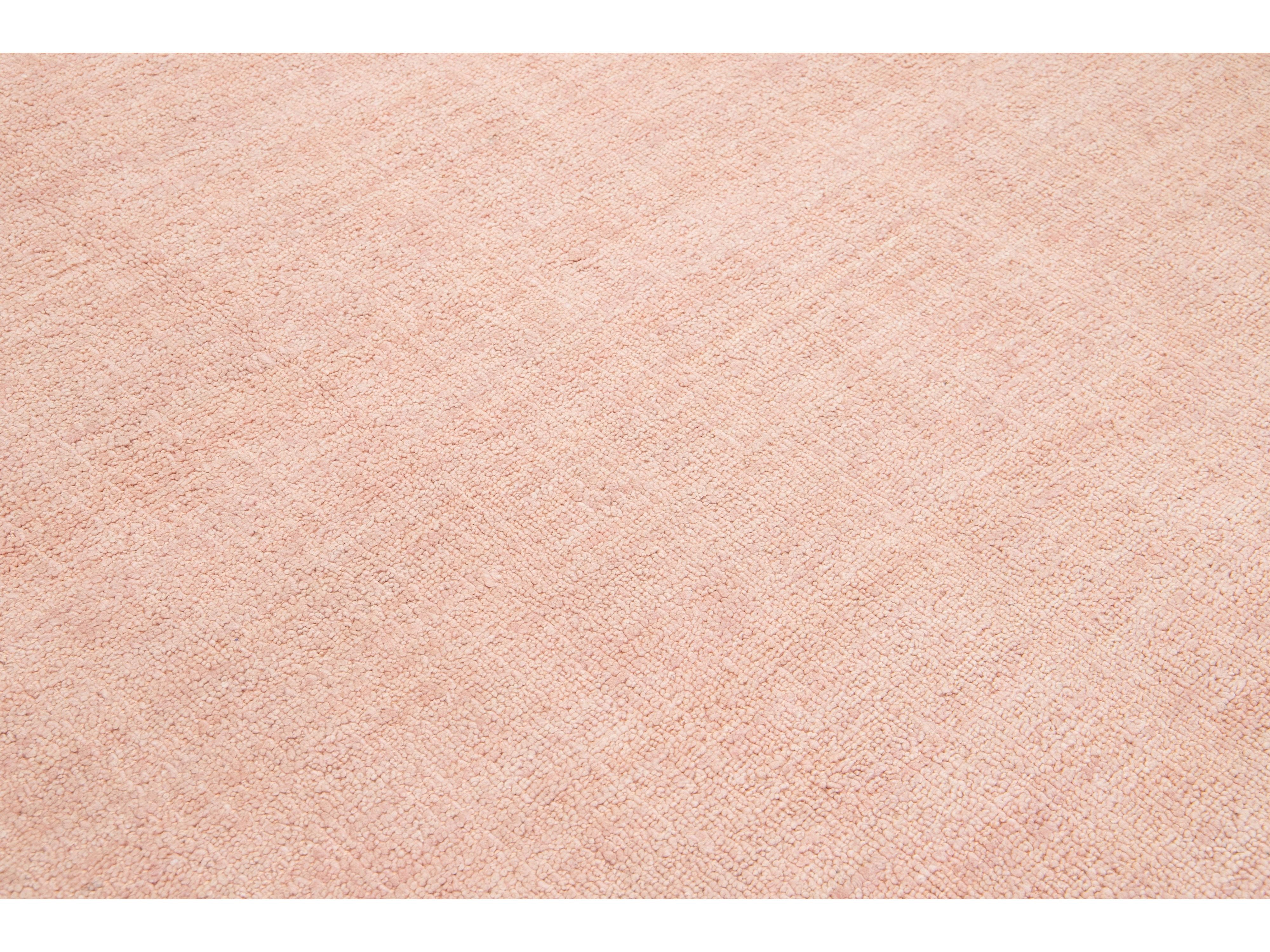 Modern Textured Wool Rug 10 X 14