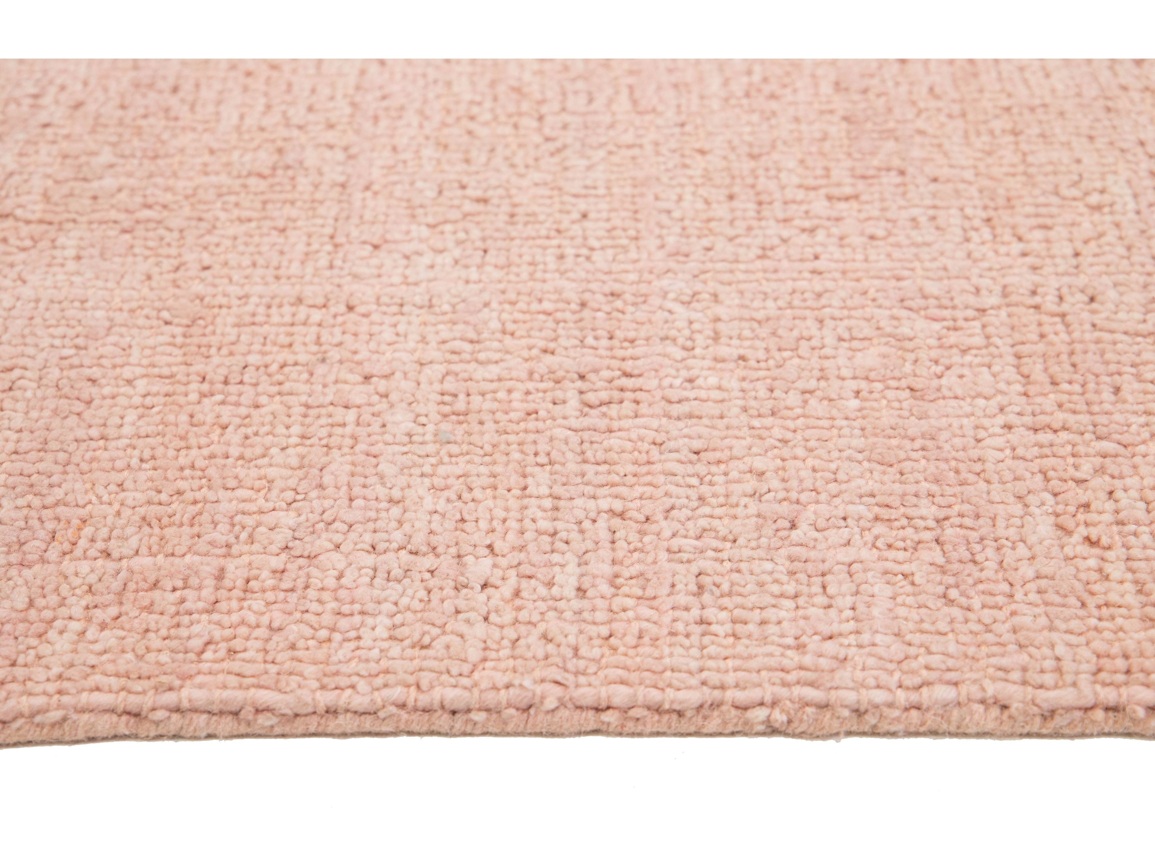 Modern Textured Wool Rug 10 X 14