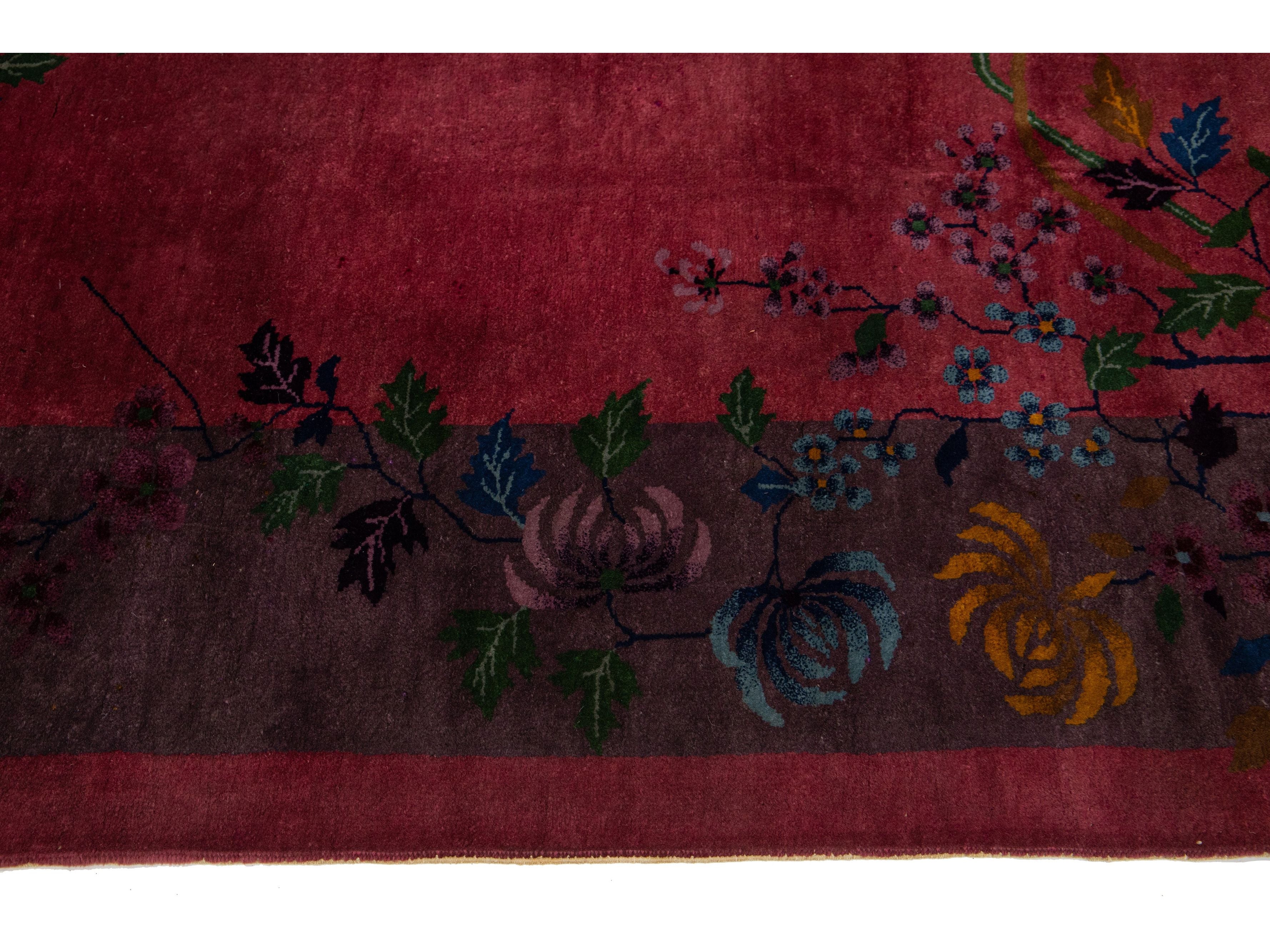 Antique Art Deco Chinese Rug 9 X 12