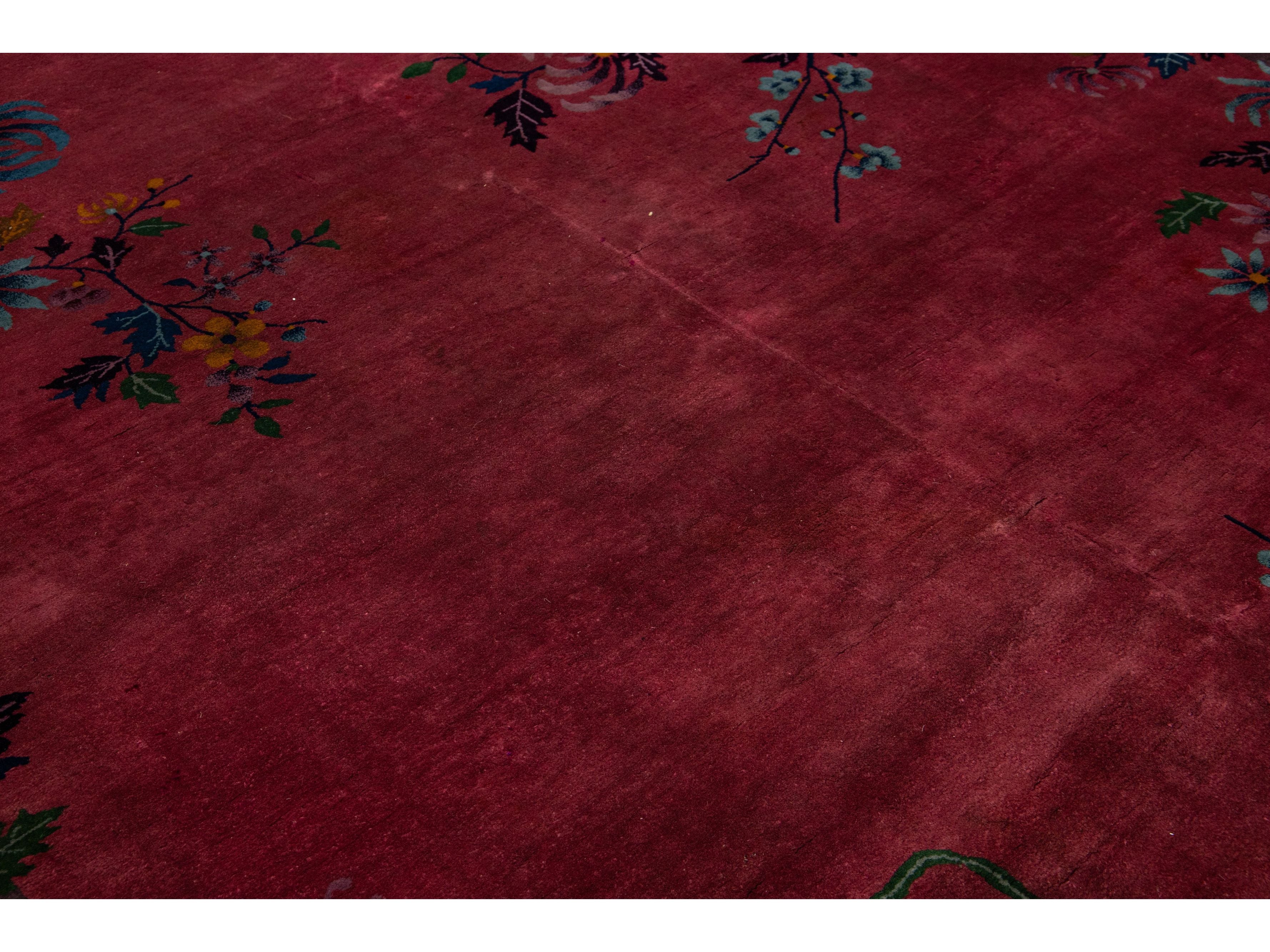 Antique Art Deco Chinese Rug 9 X 12