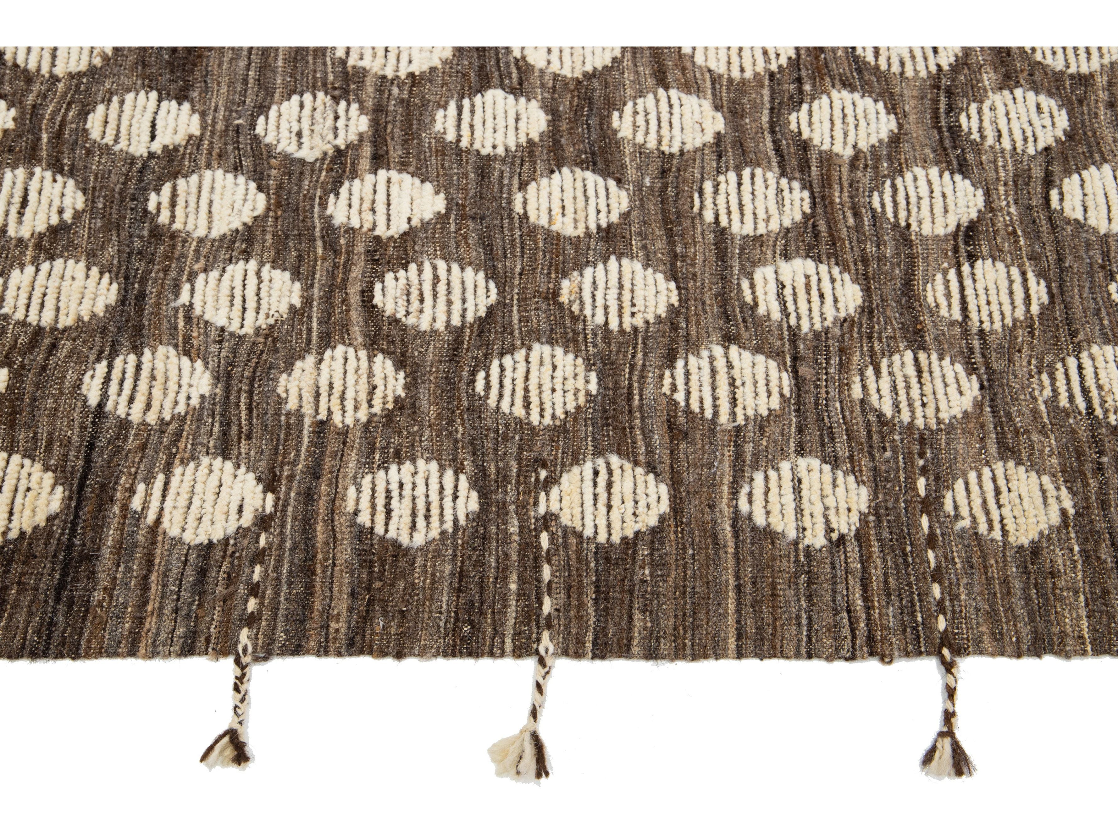 Modern Moroccan Wool Rug 9 X 12