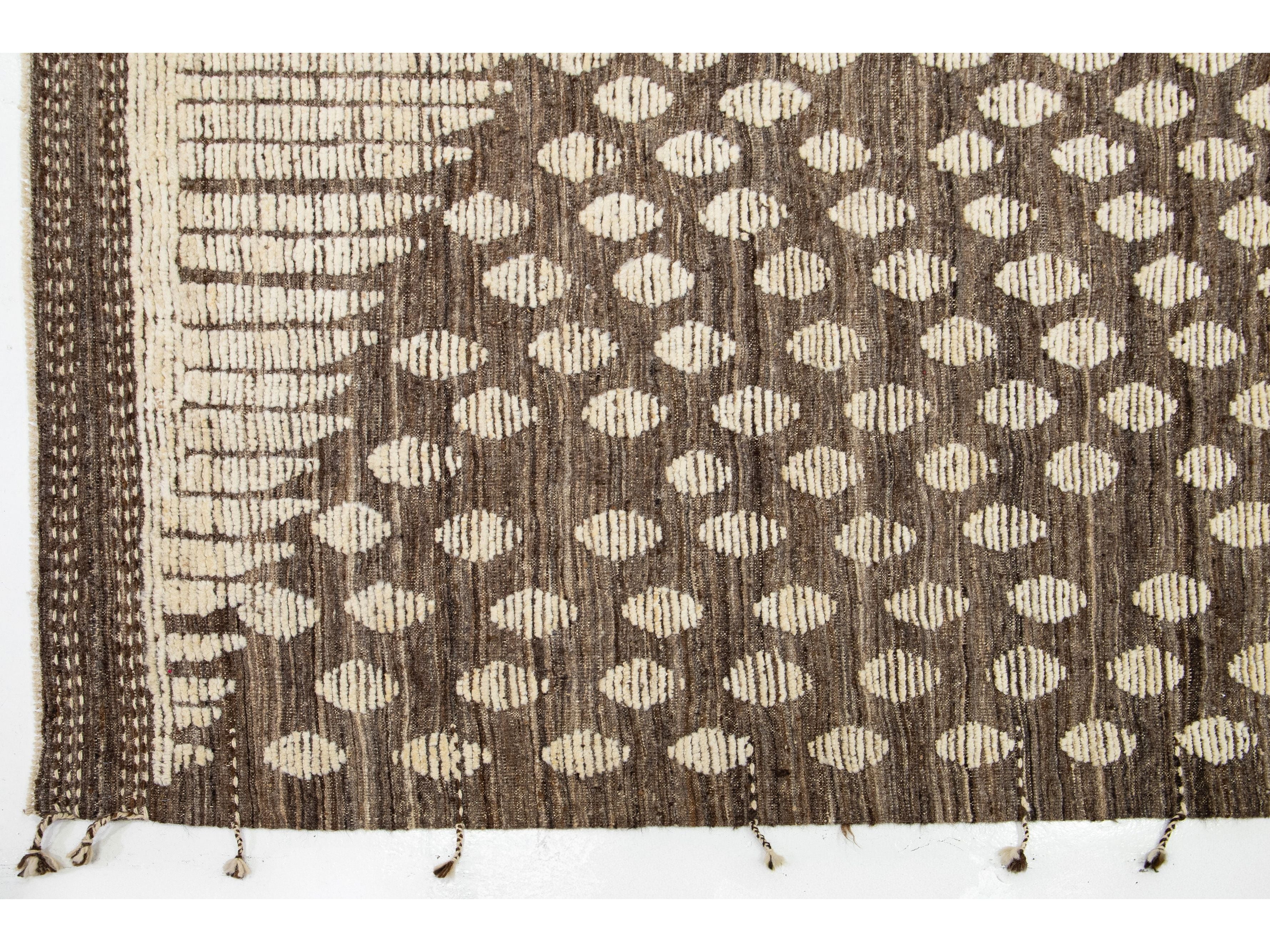 Modern Moroccan Wool Rug 9 X 12