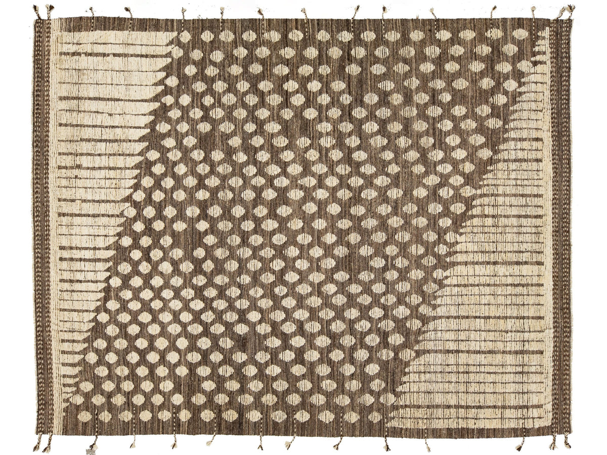 Modern Moroccan Wool Rug 9 X 12
