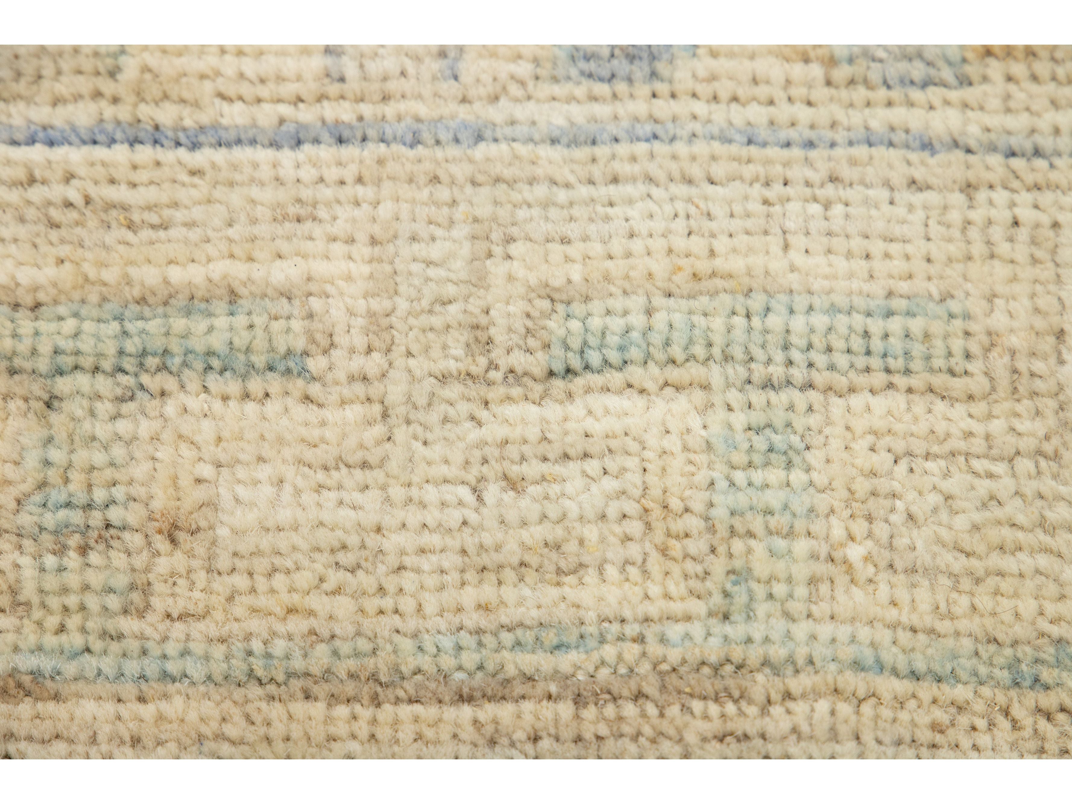 Modern Khotan Wool Rug 19 X 24