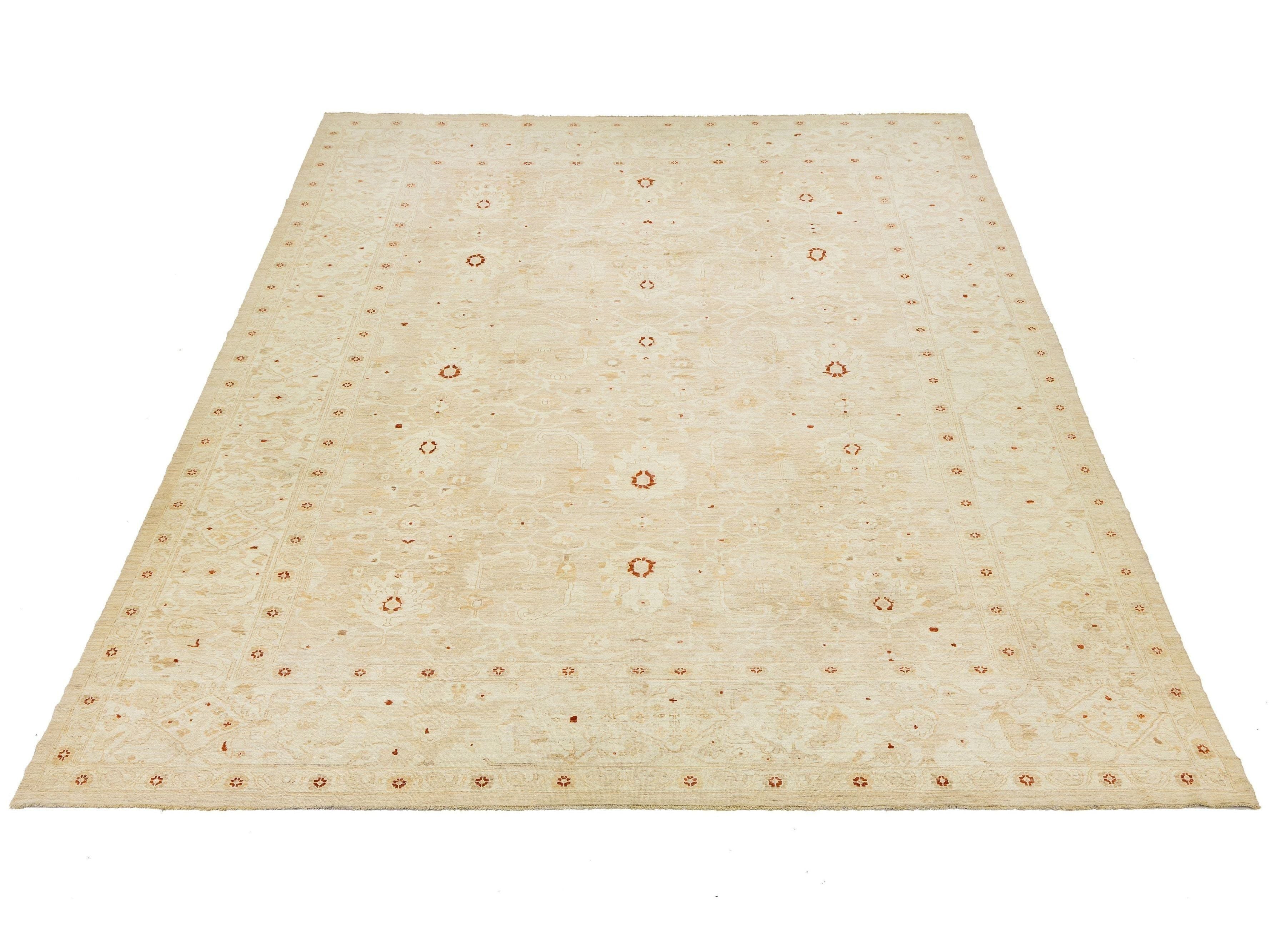 Modern Sultanabad Wool Rug 14 X 19