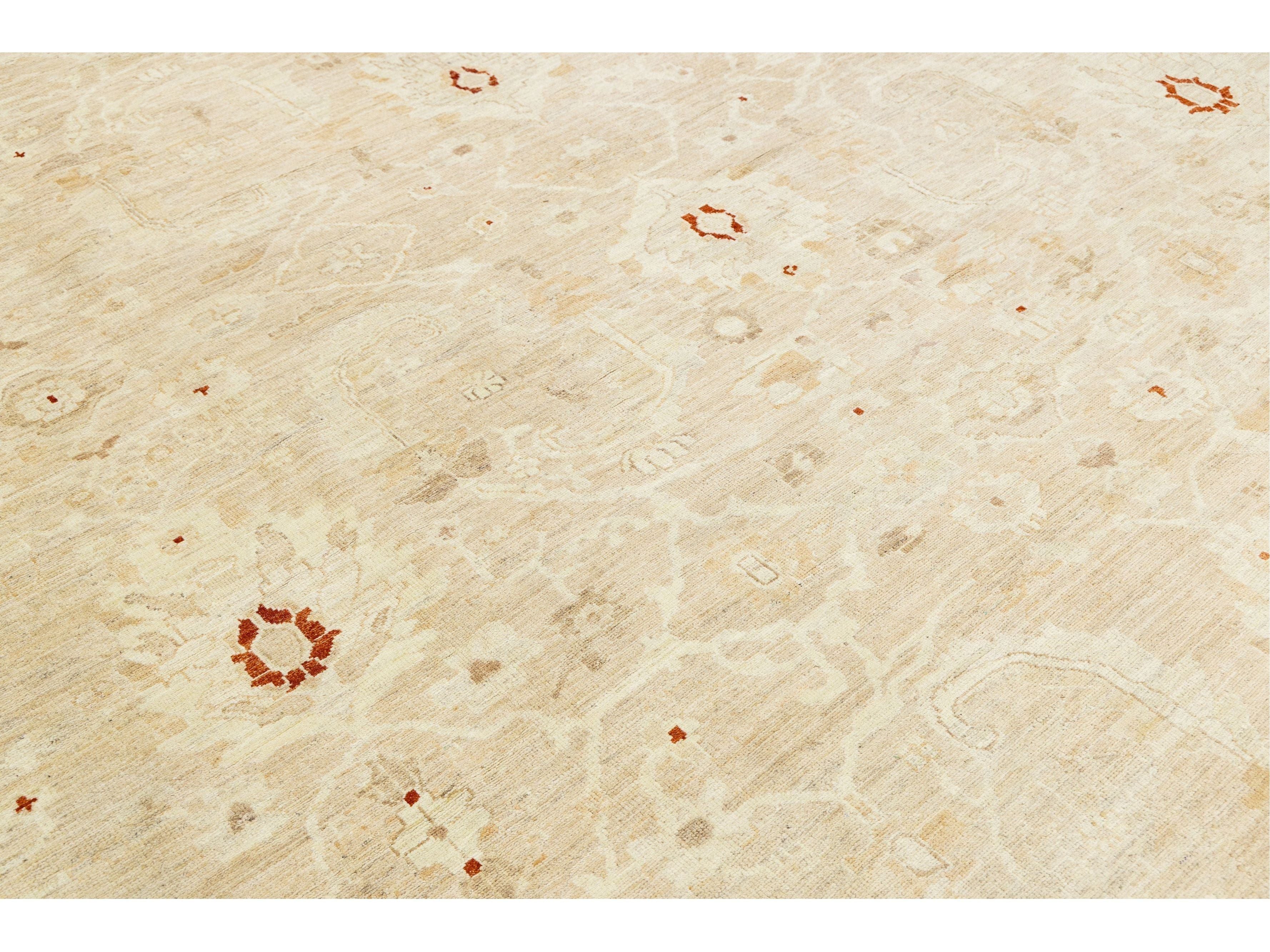 Modern Sultanabad Wool Rug 14 X 19