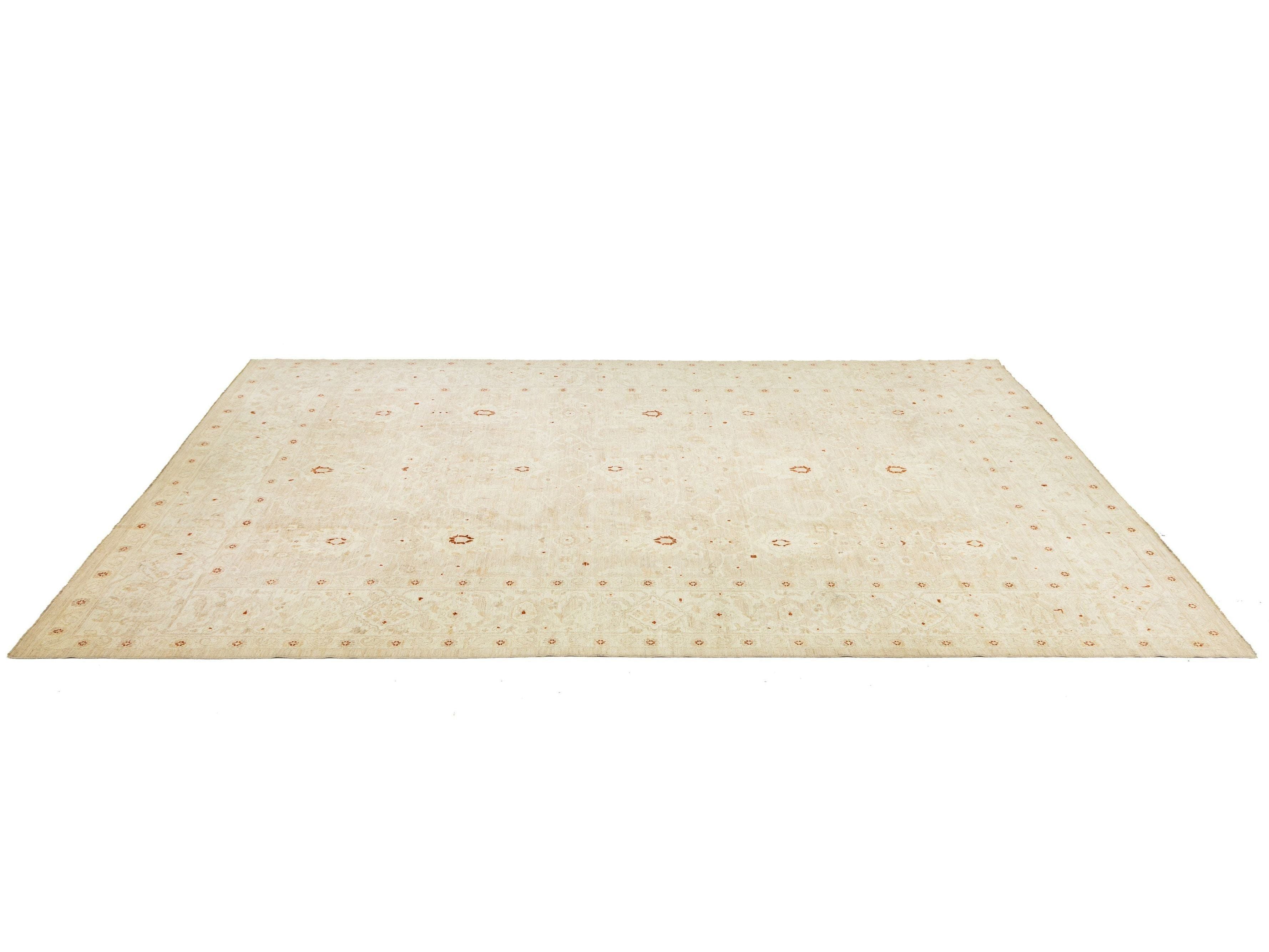 Modern Sultanabad Wool Rug 14 X 19