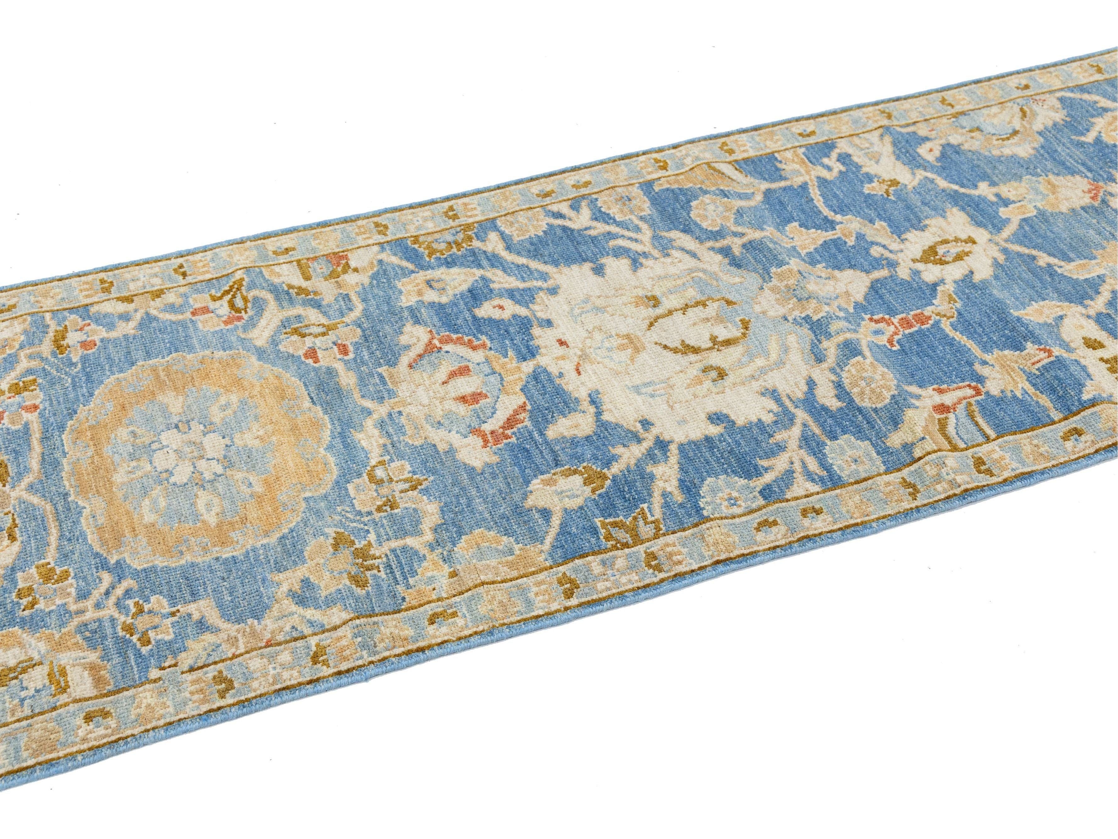 Modern Sultanabad Wool Runner 3 X 16