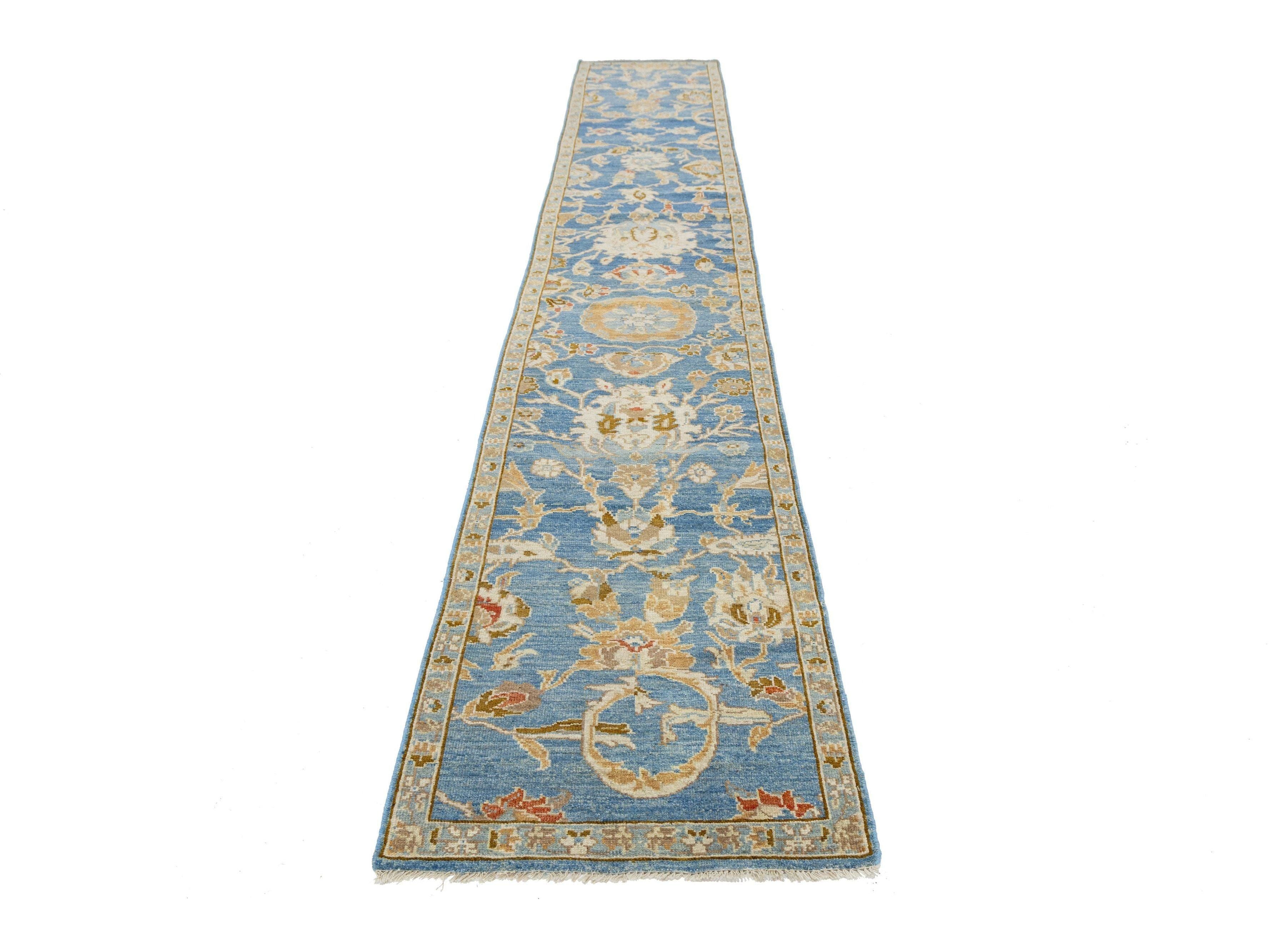Modern Sultanabad Wool Runner 3 X 16