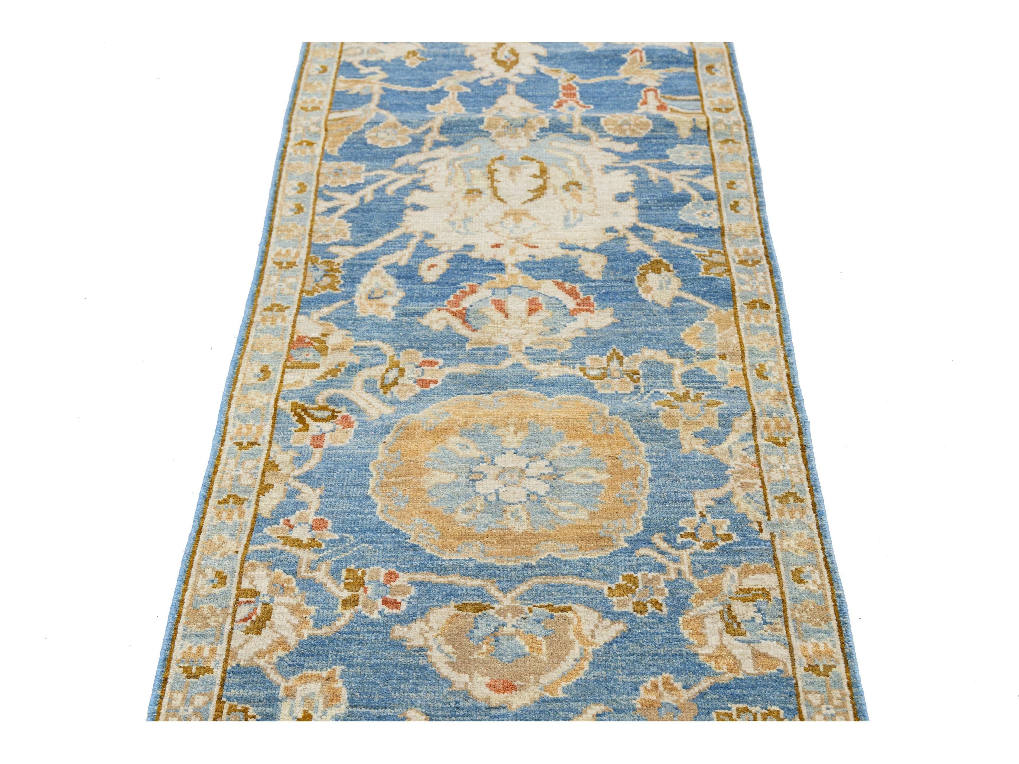 Modern Sultanabad Wool Runner 3 X 16