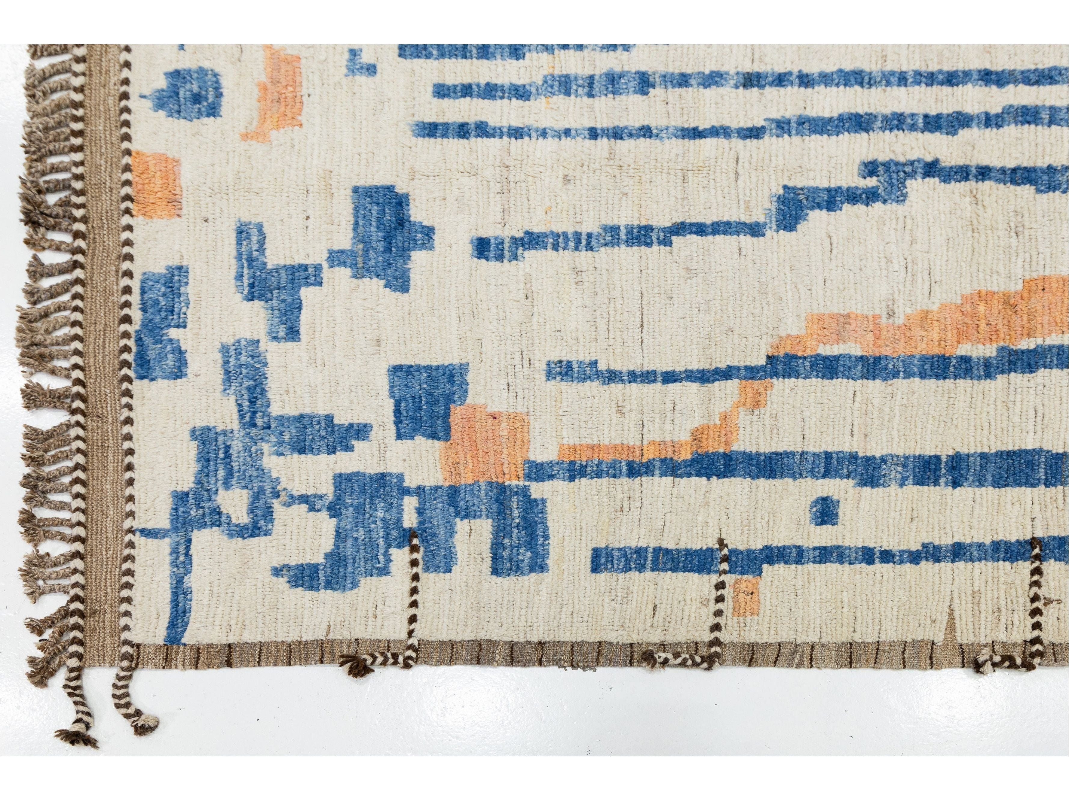 Modern Moroccan Wool Rug 10 X 13