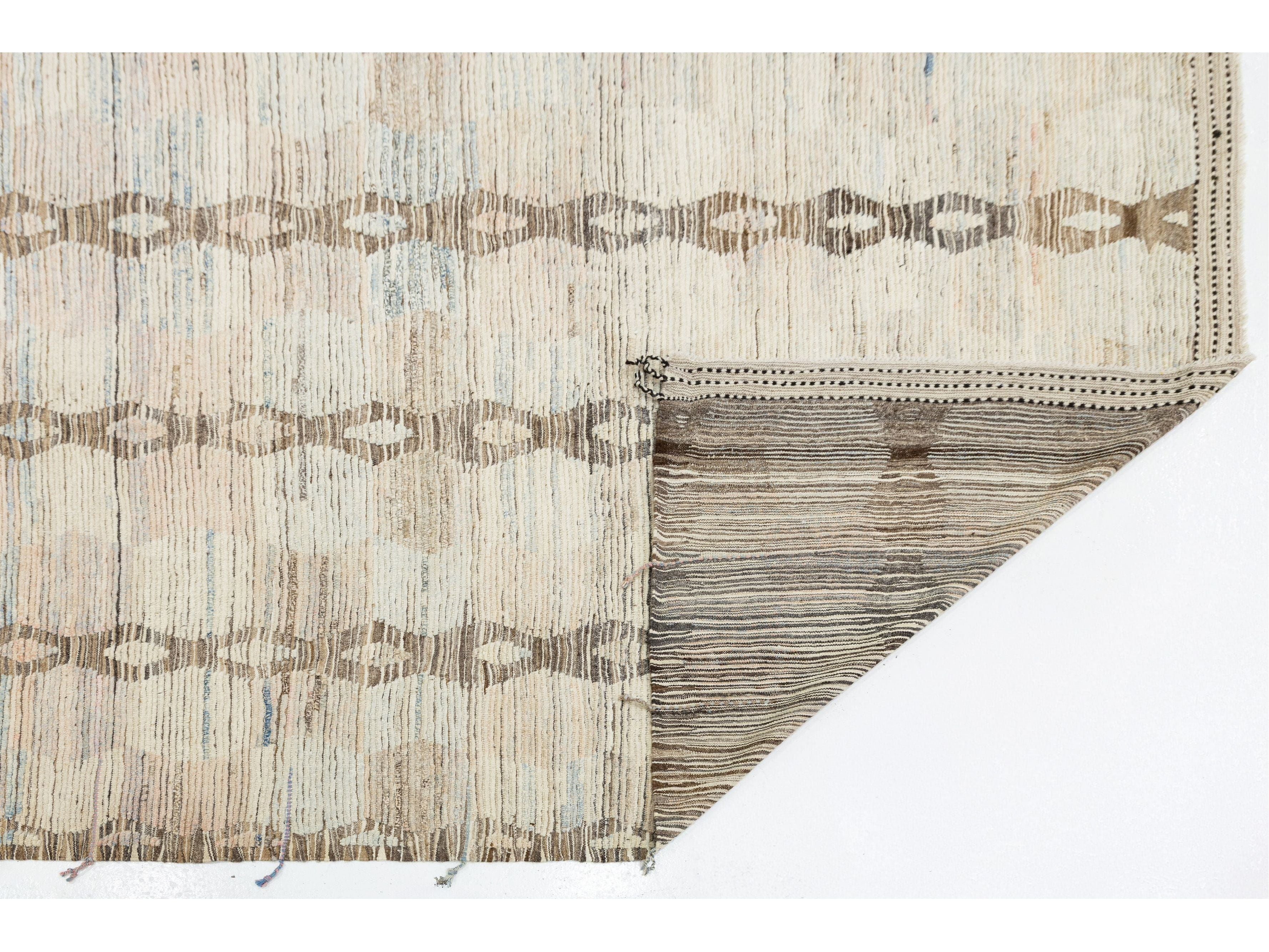 Modern Moroccan Wool Rug 9 X 14