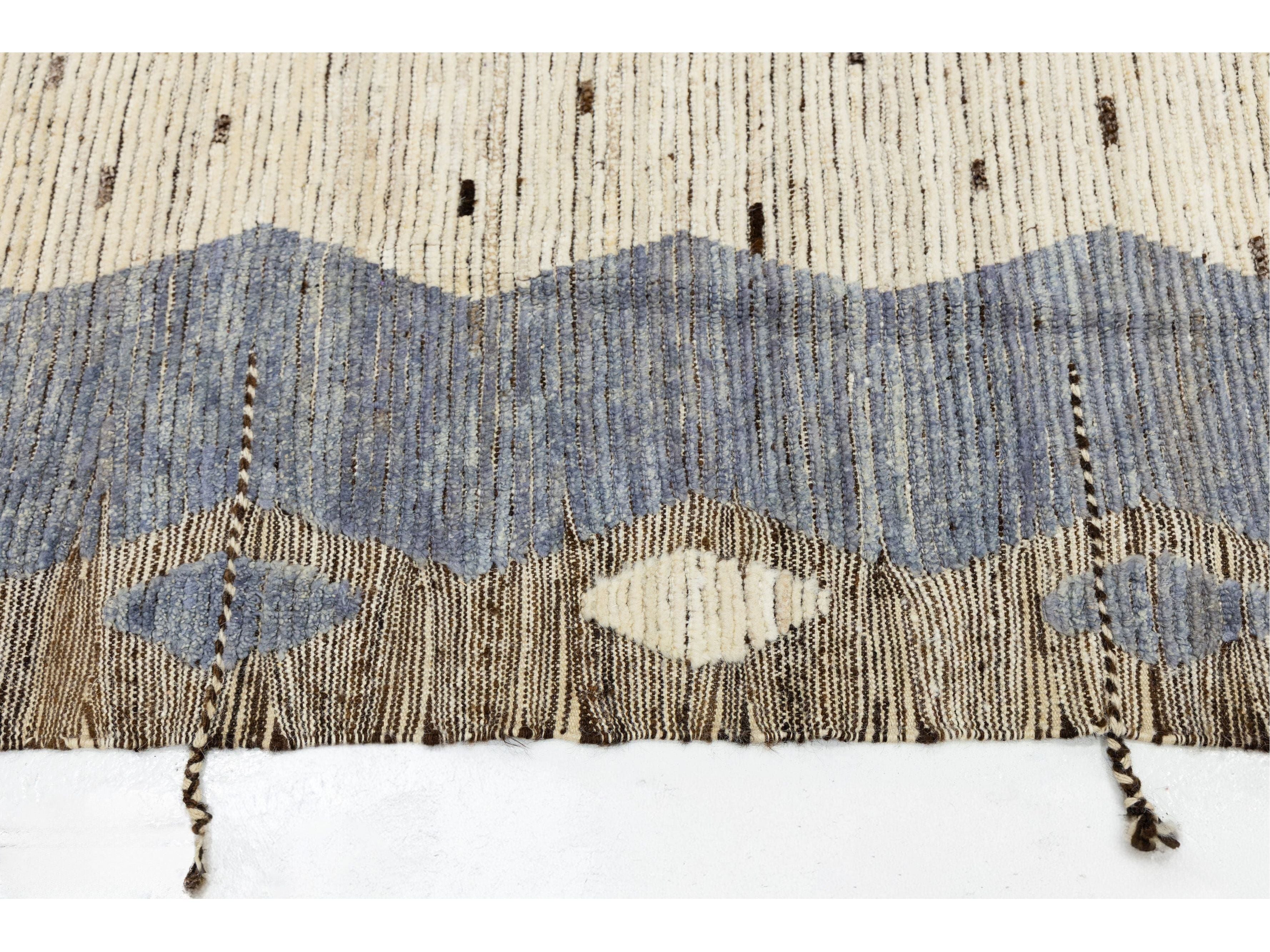 Modern Moroccan Wool Rug 11 X 14