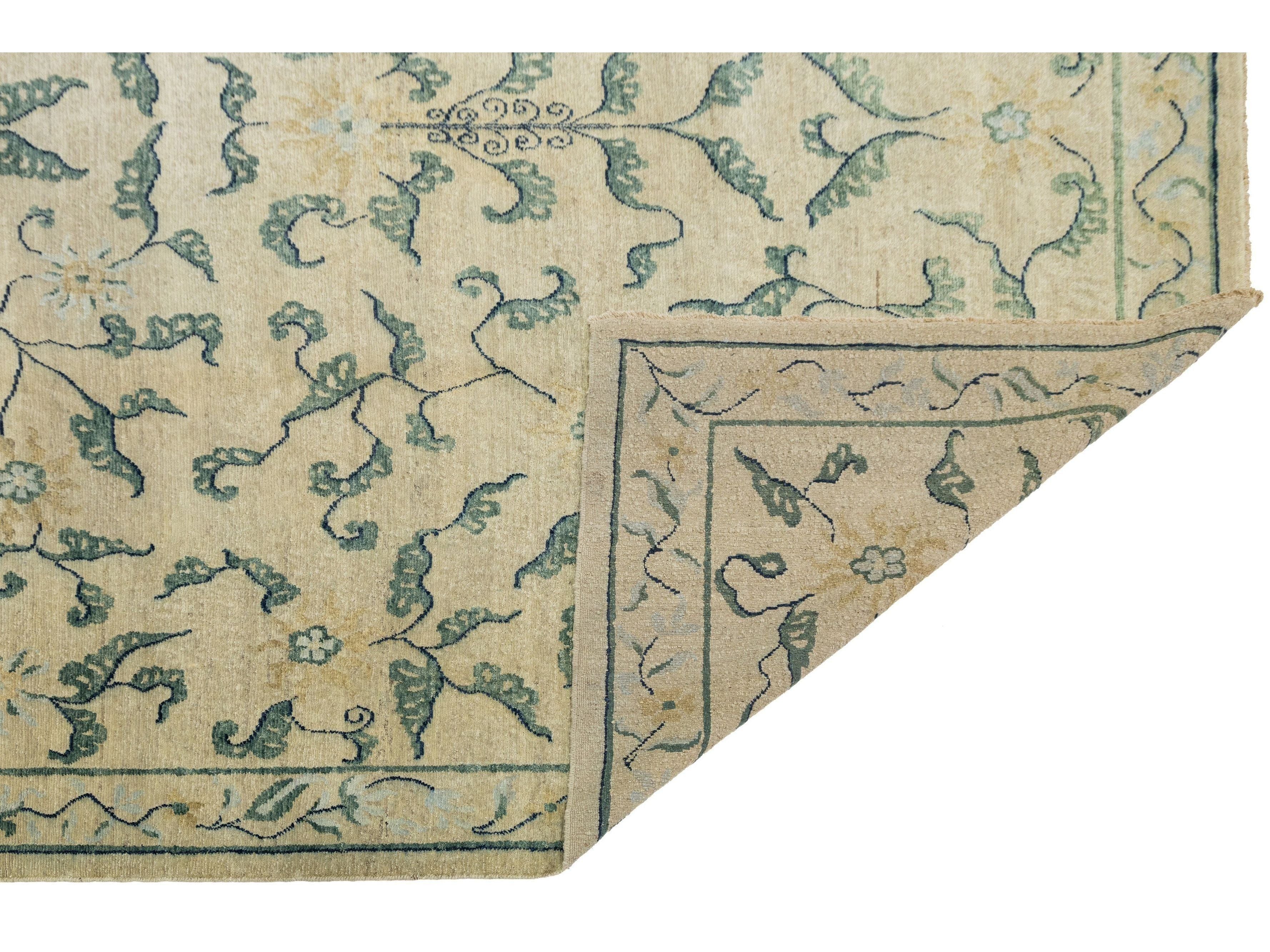 Modern Transitional Wool Rug 12 X 17