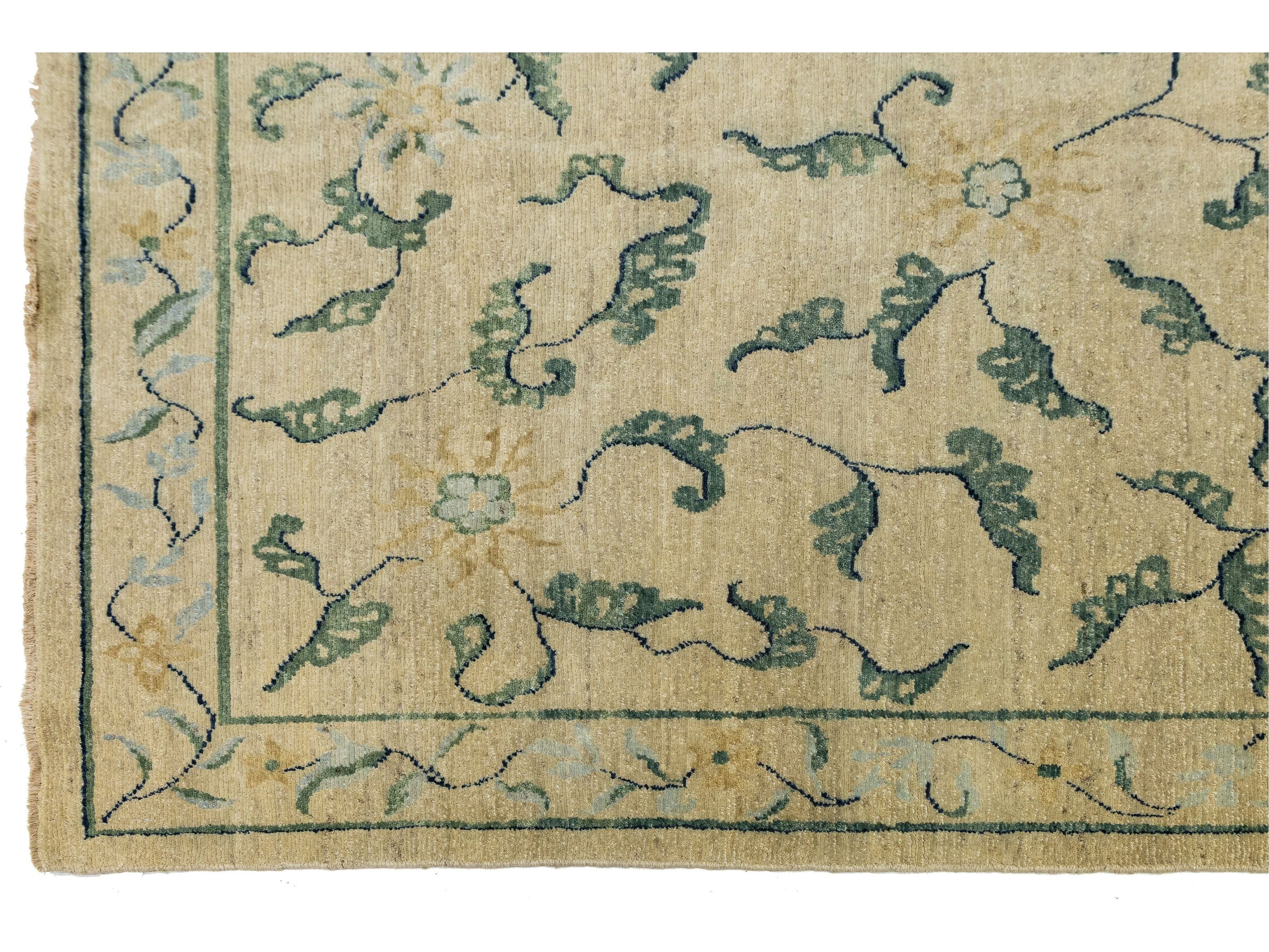 Modern Transitional Wool Rug 12 X 17
