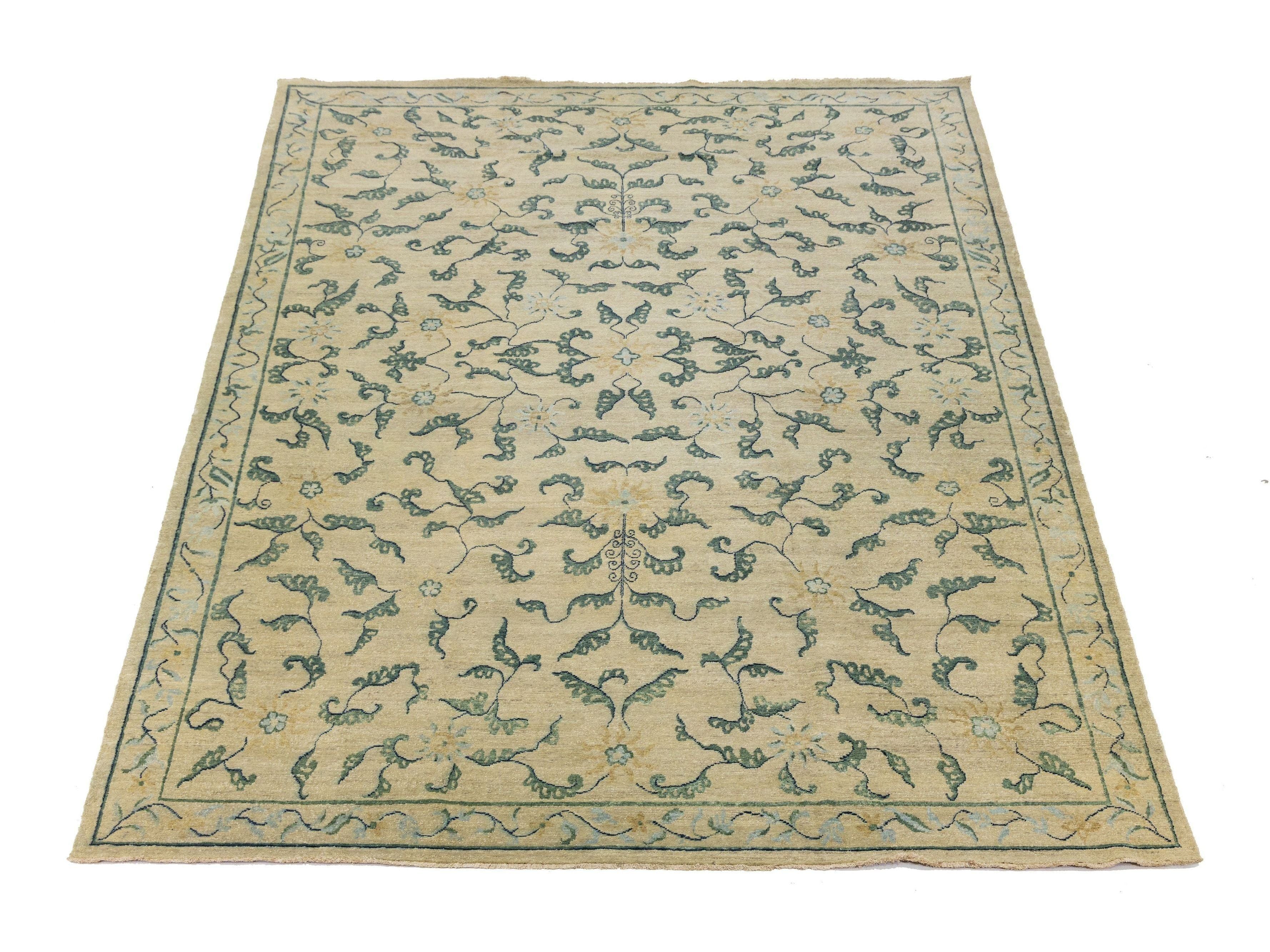 Modern Transitional Wool Rug 12 X 17