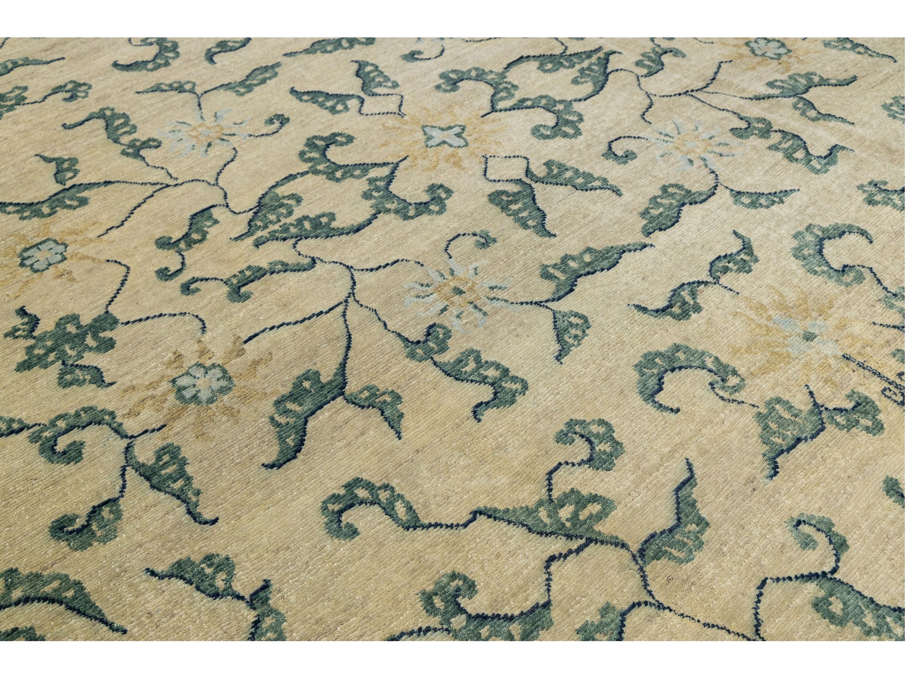 Modern Transitional Wool Rug 12 X 17