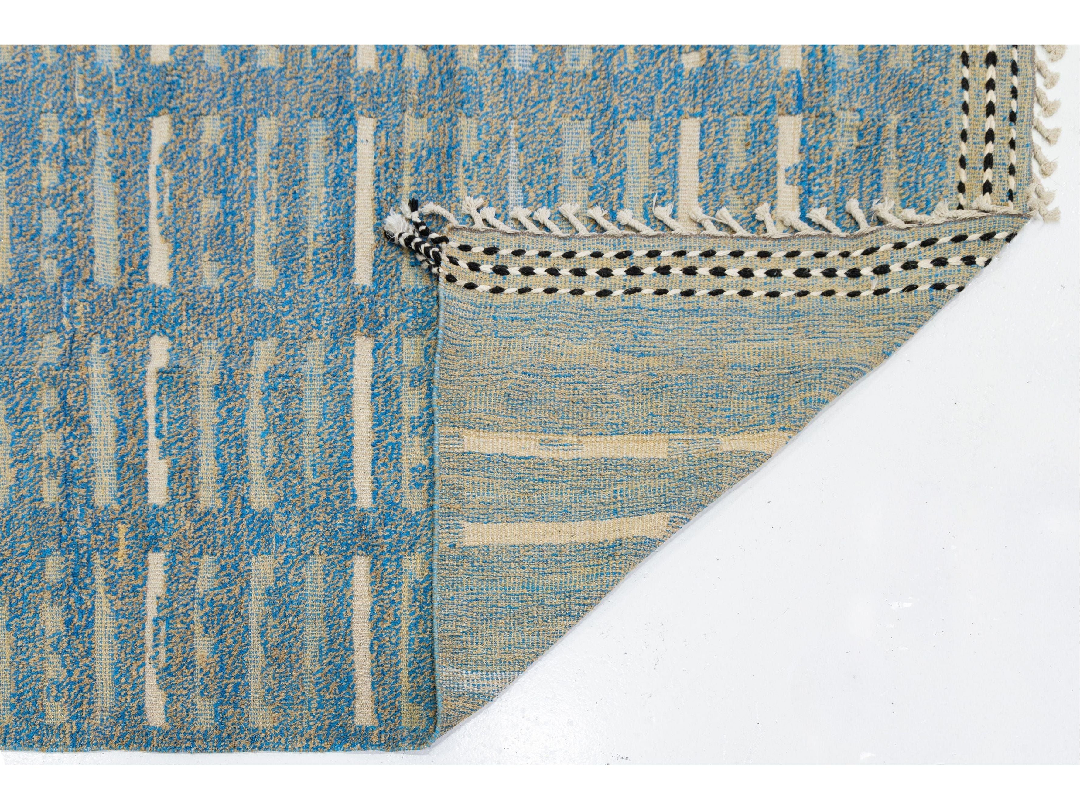 Modern Moroccan Wool Rug 9 X 13