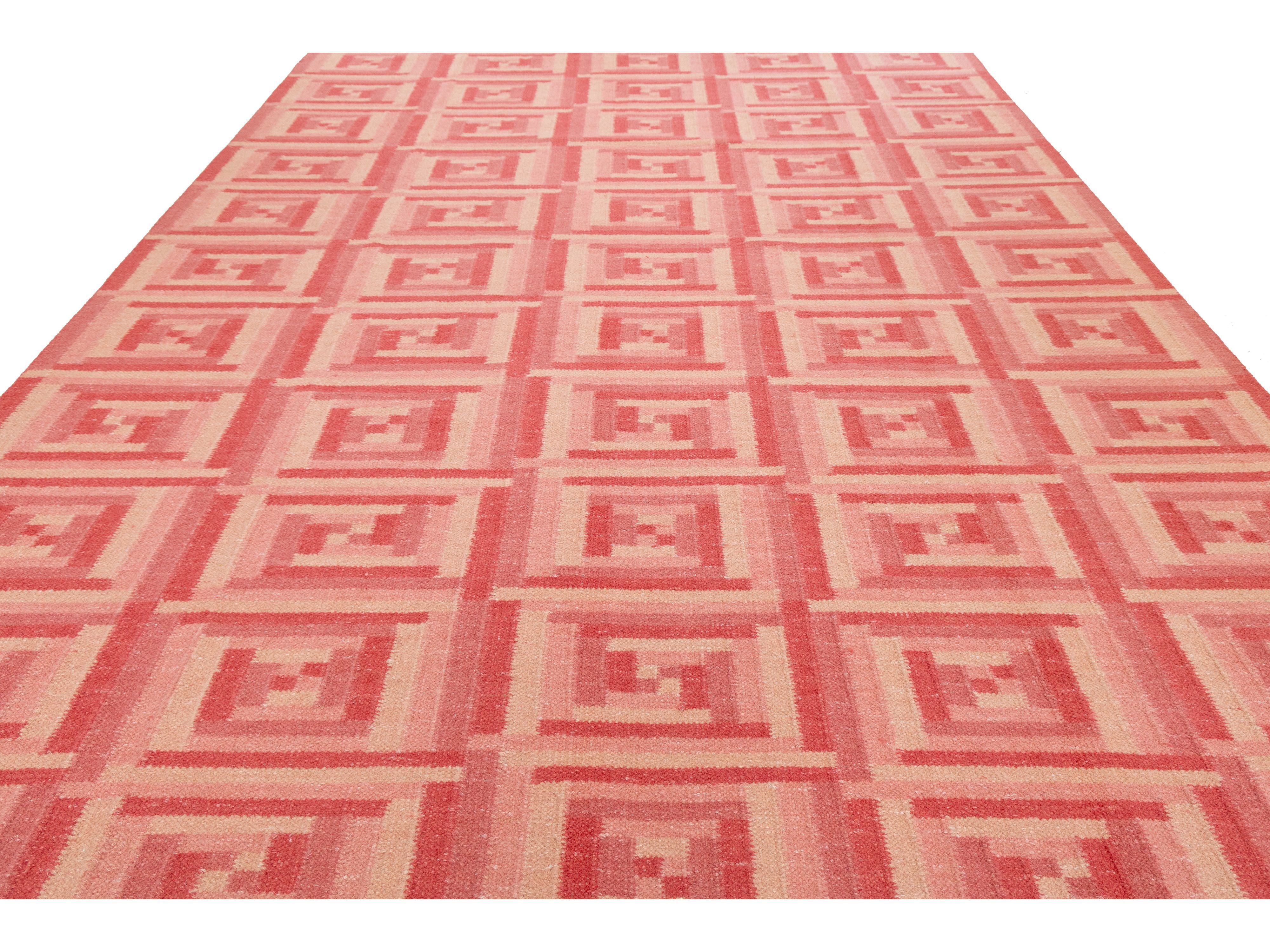 Modern Scandinavian Wool Rug 10 X 14
