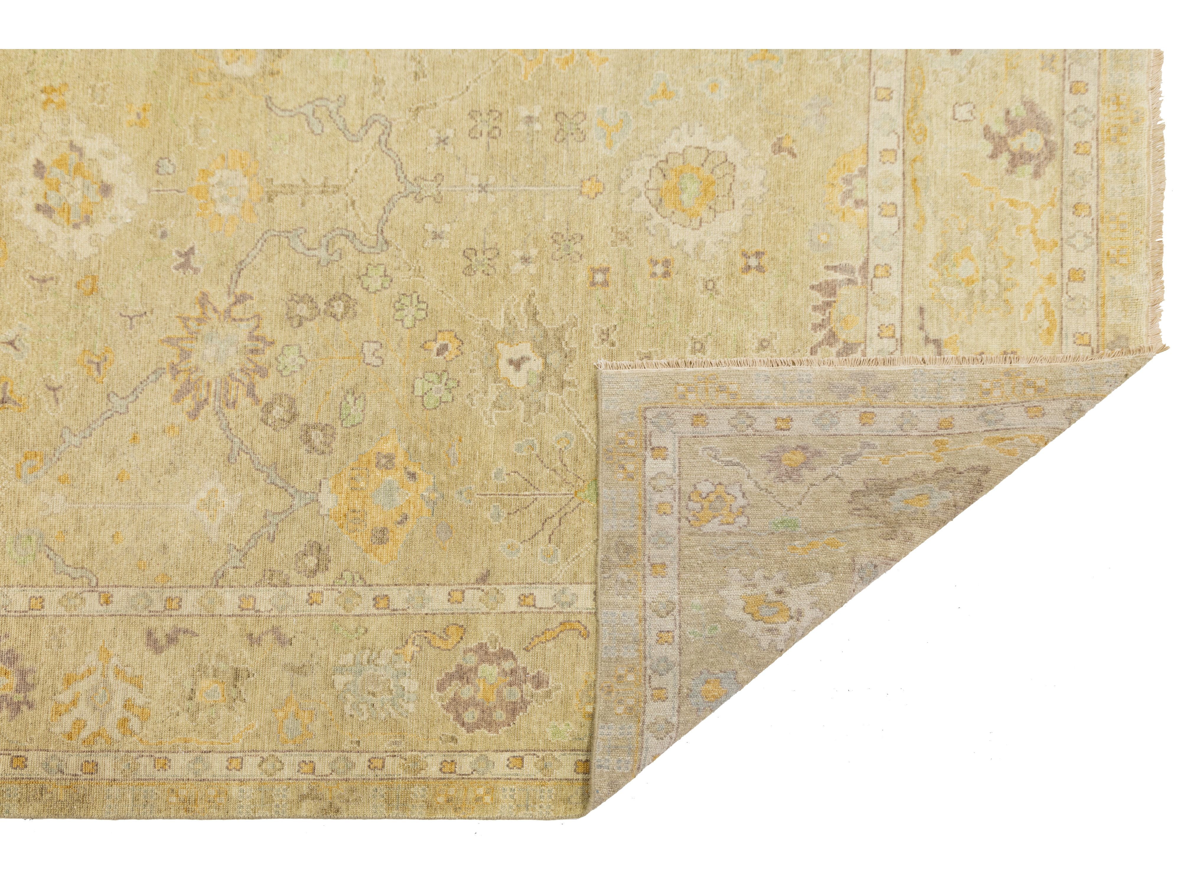 Modern Oushak Wool Rug 8 X 10