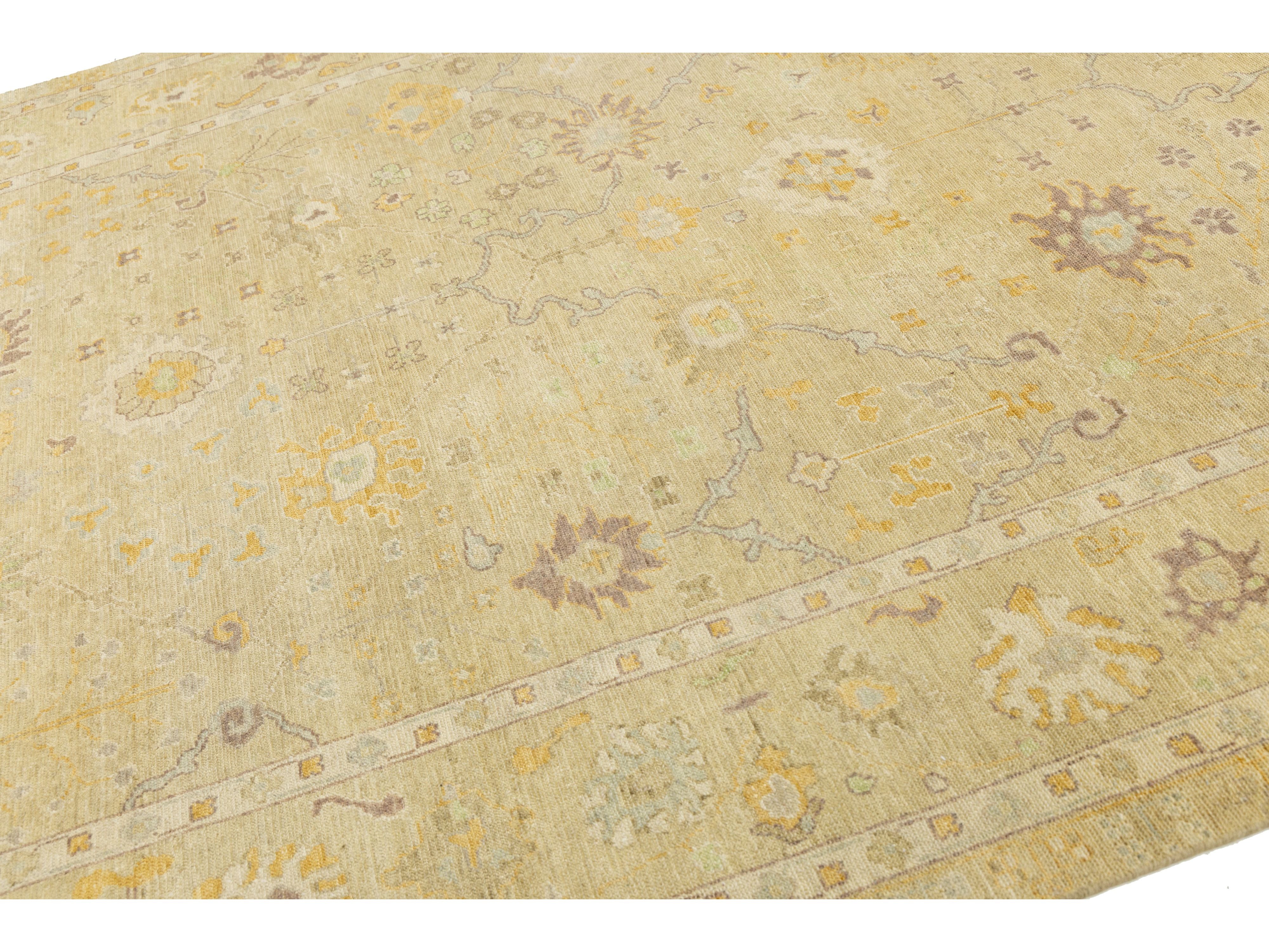 Modern Oushak Wool Rug 8 X 10