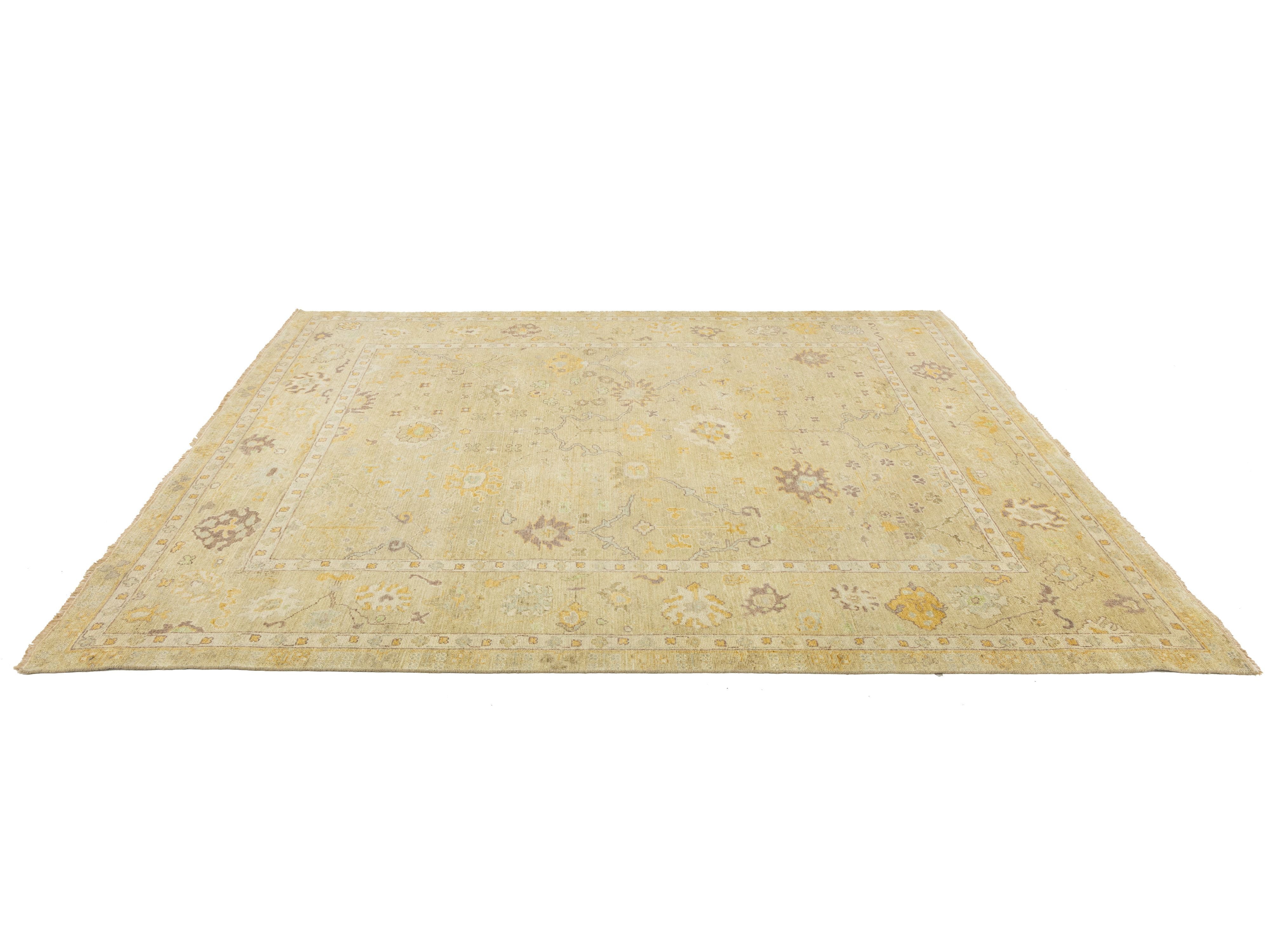Modern Oushak Wool Rug 8 X 10