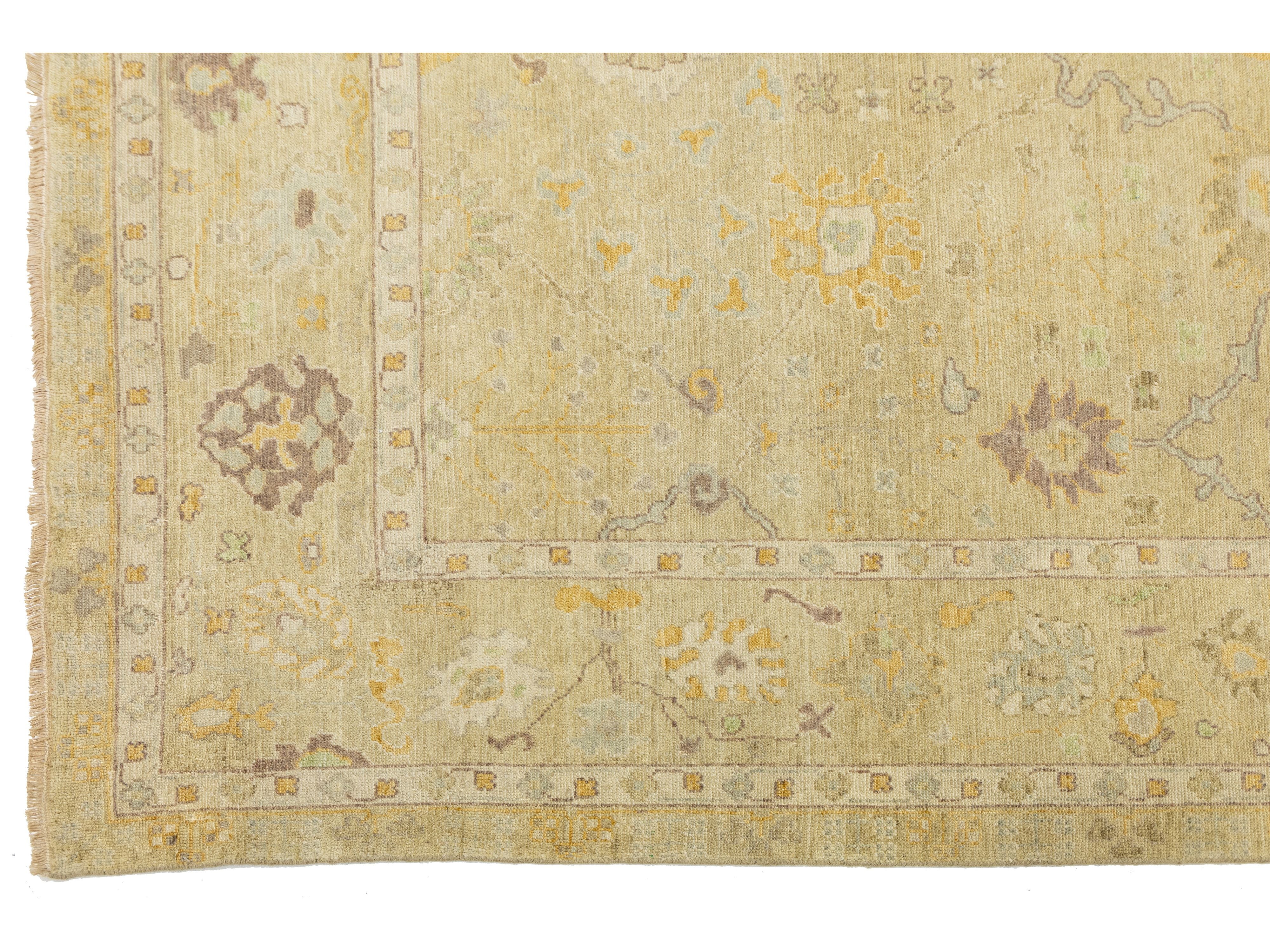 Modern Oushak Wool Rug 8 X 10