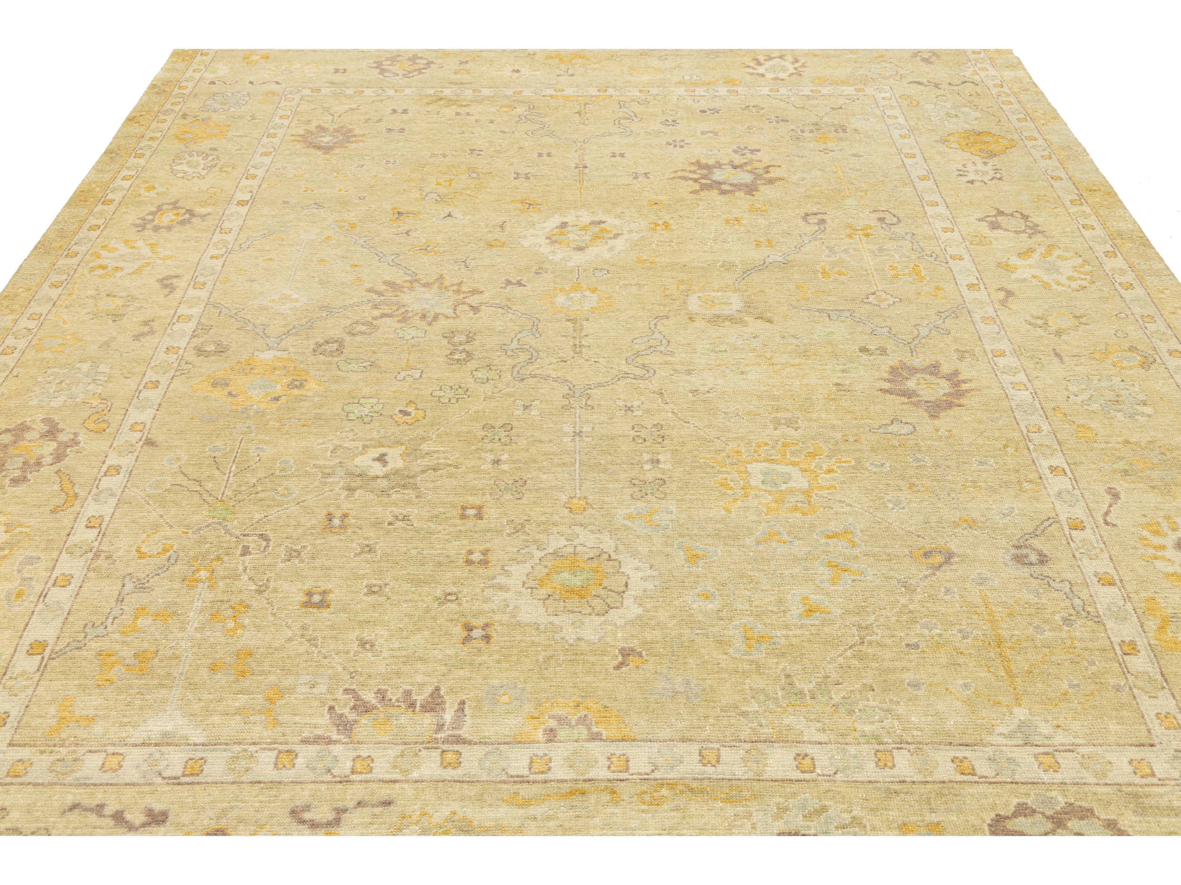 Modern Oushak Wool Rug 8 X 10